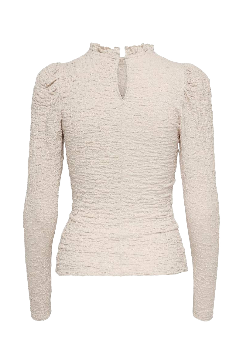 Only ONLJULIA L/S RUCHING TOP CC JRS Wit-1 1