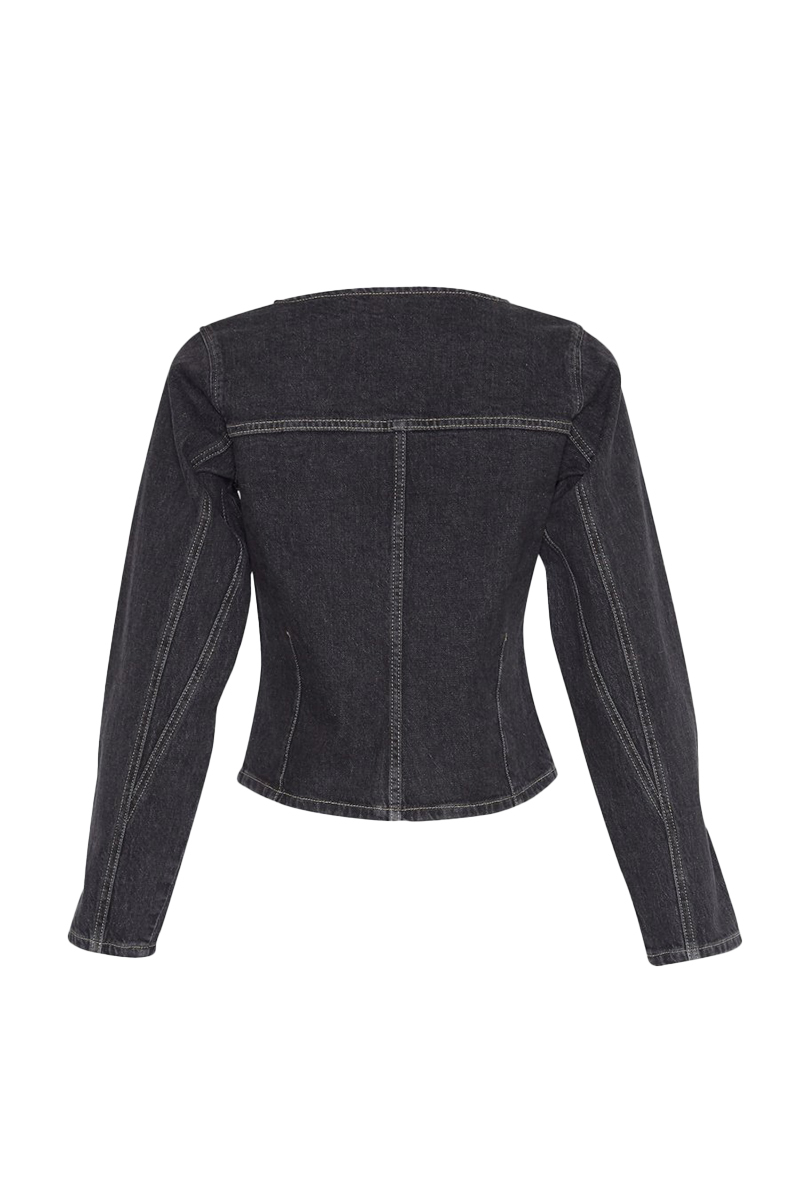 Dames blouse lange mouw zwart