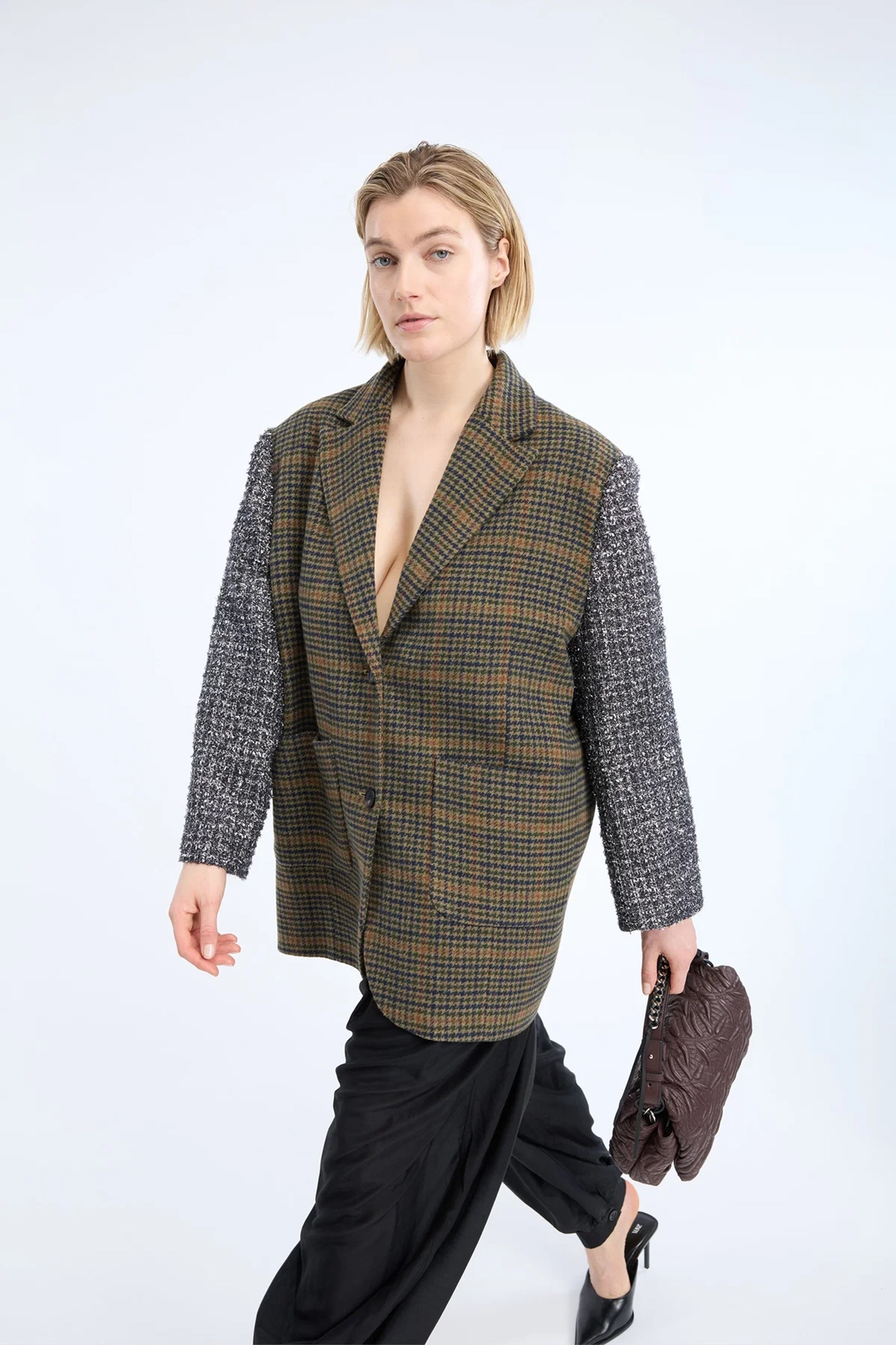 Dames blazer bruin