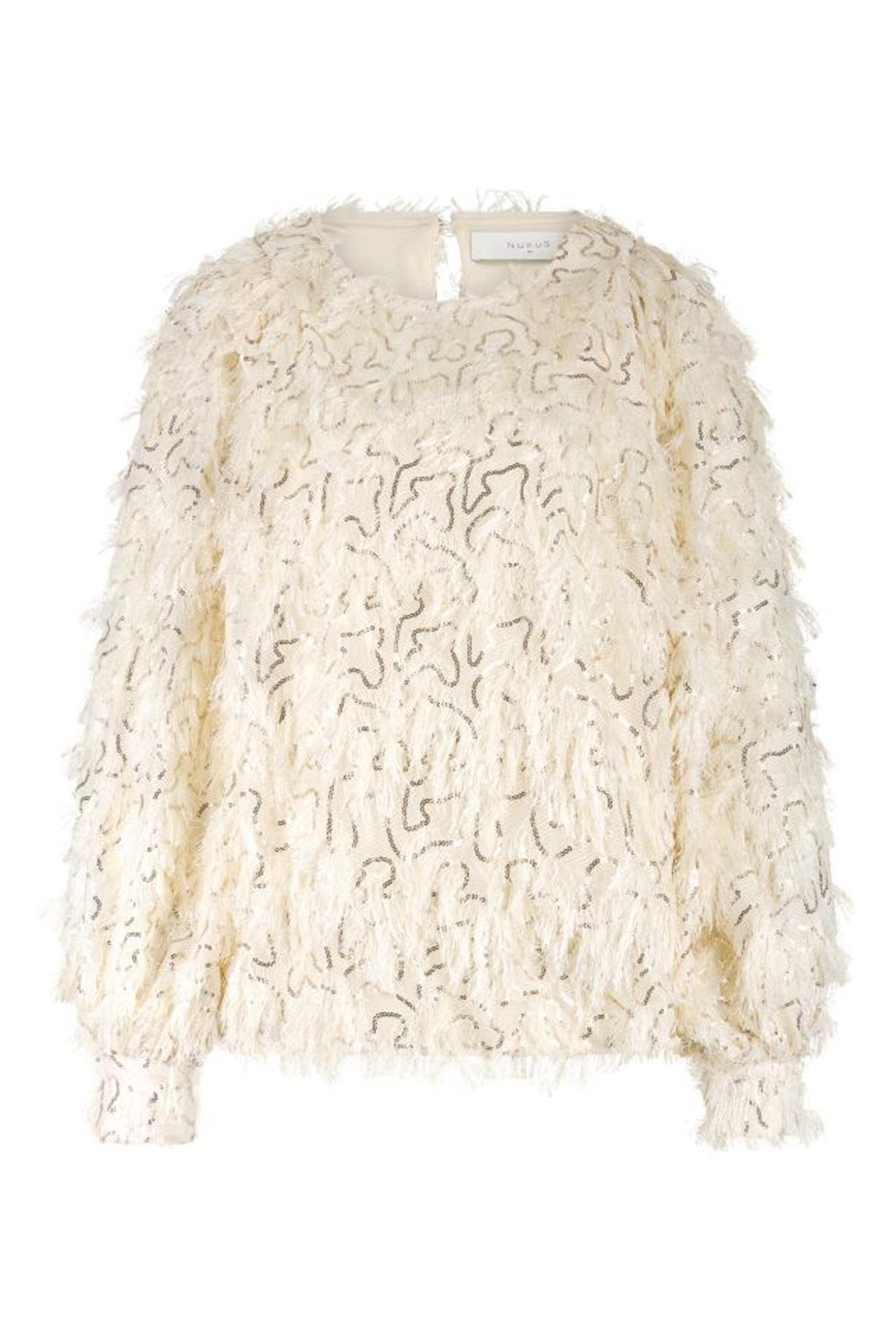 Dames blouse mouwloos ecru