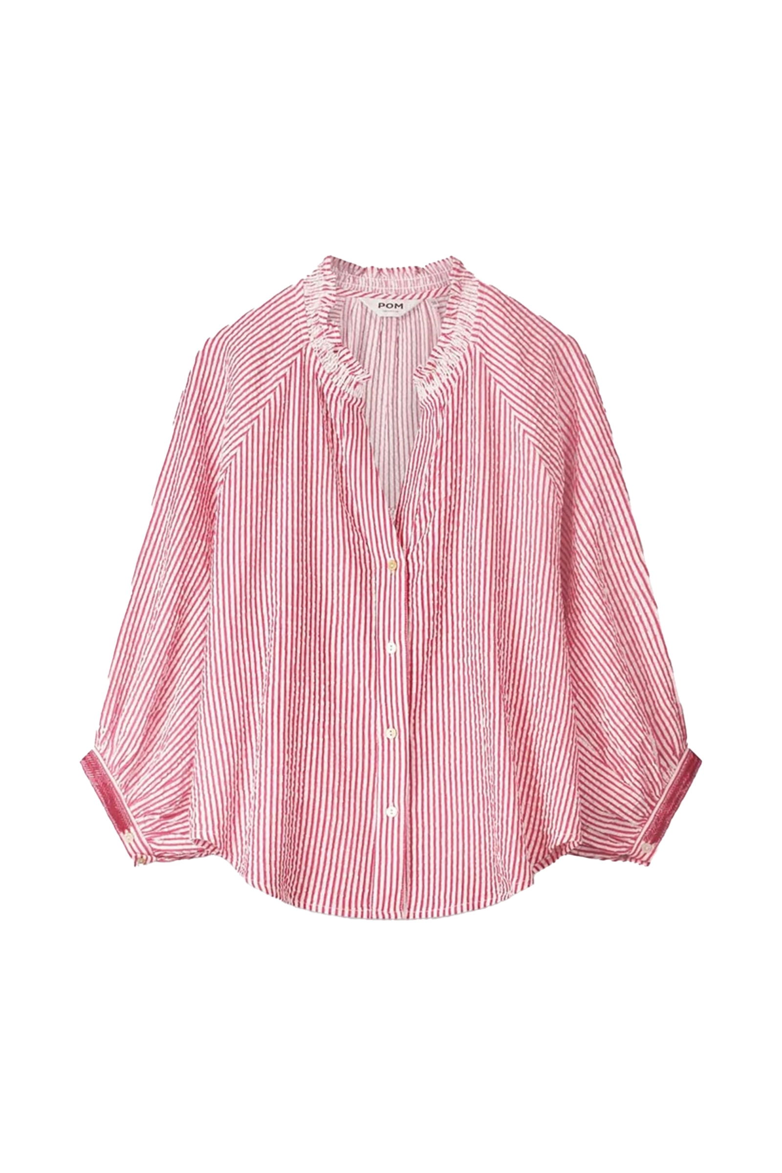 Dames blouse lange mouw rood