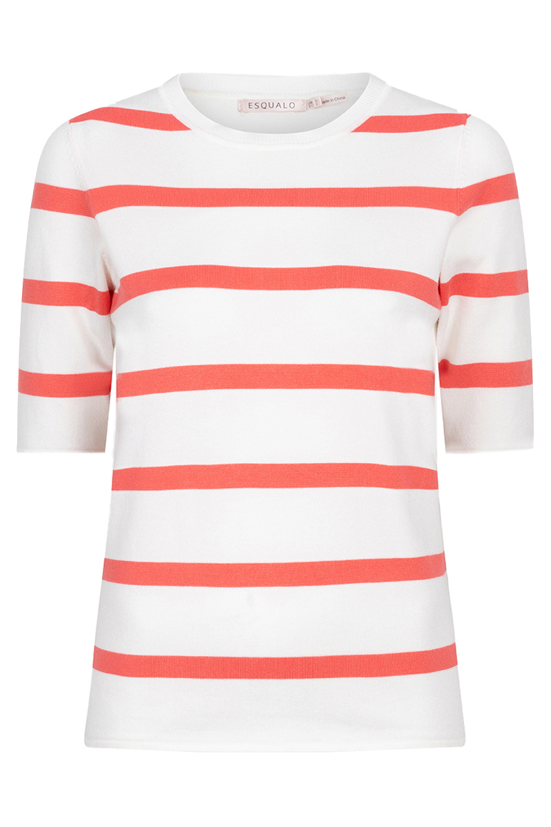 Esqualo Sweater striped Rood-1 1