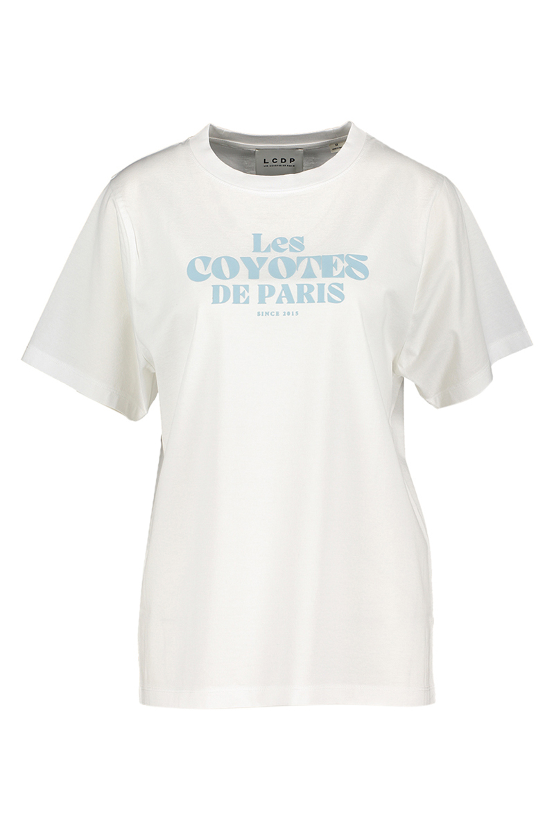 Les Coyotes De Paris Regular fit logo t-shirt Wit-1 1
