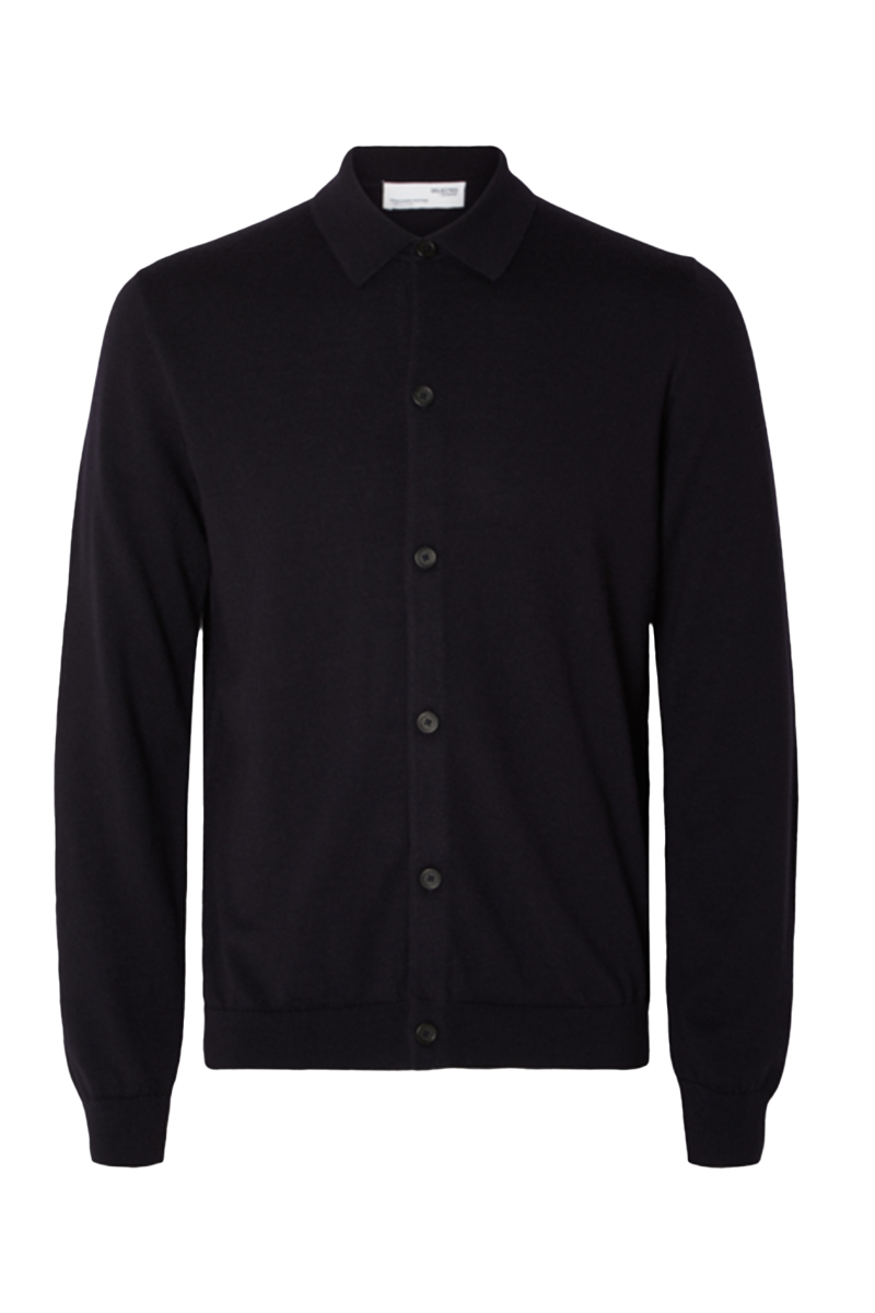 Selected SLHCALEB LS KNIT BUTTON CARDIGAN B 178814-Navy Blazer 1