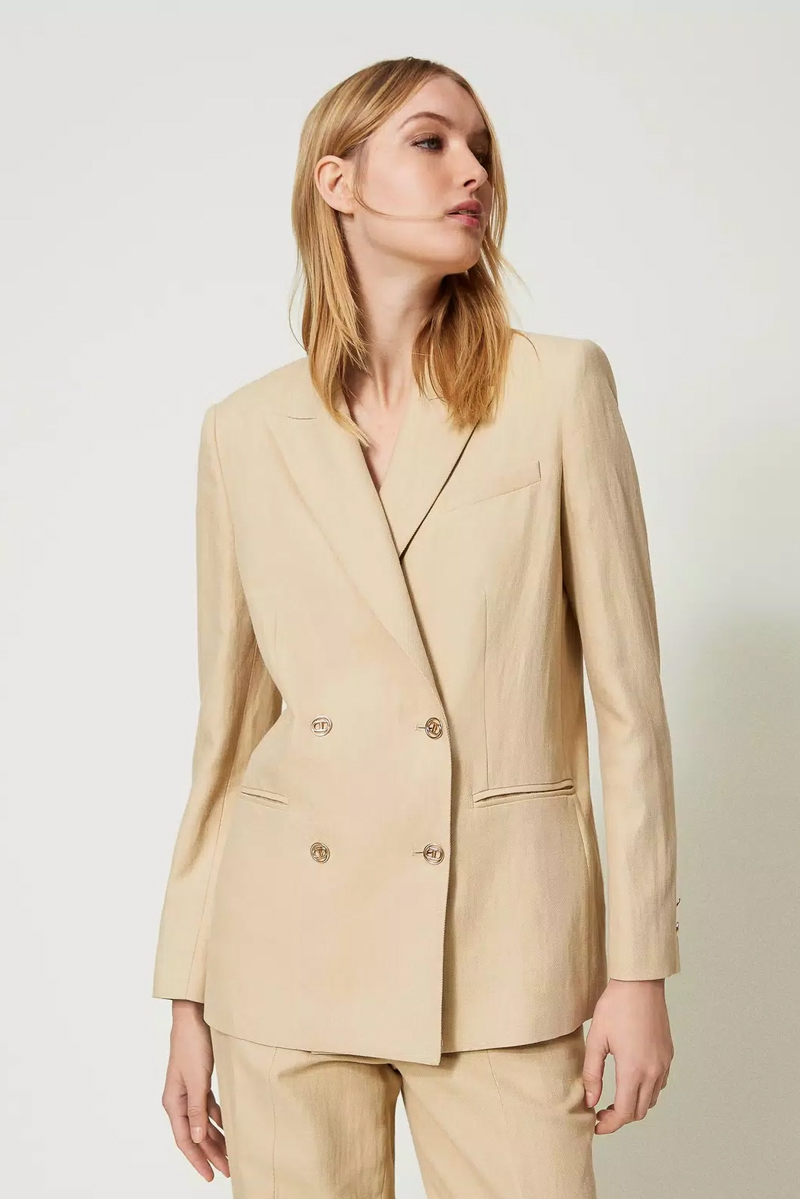 Dames blazer bruin