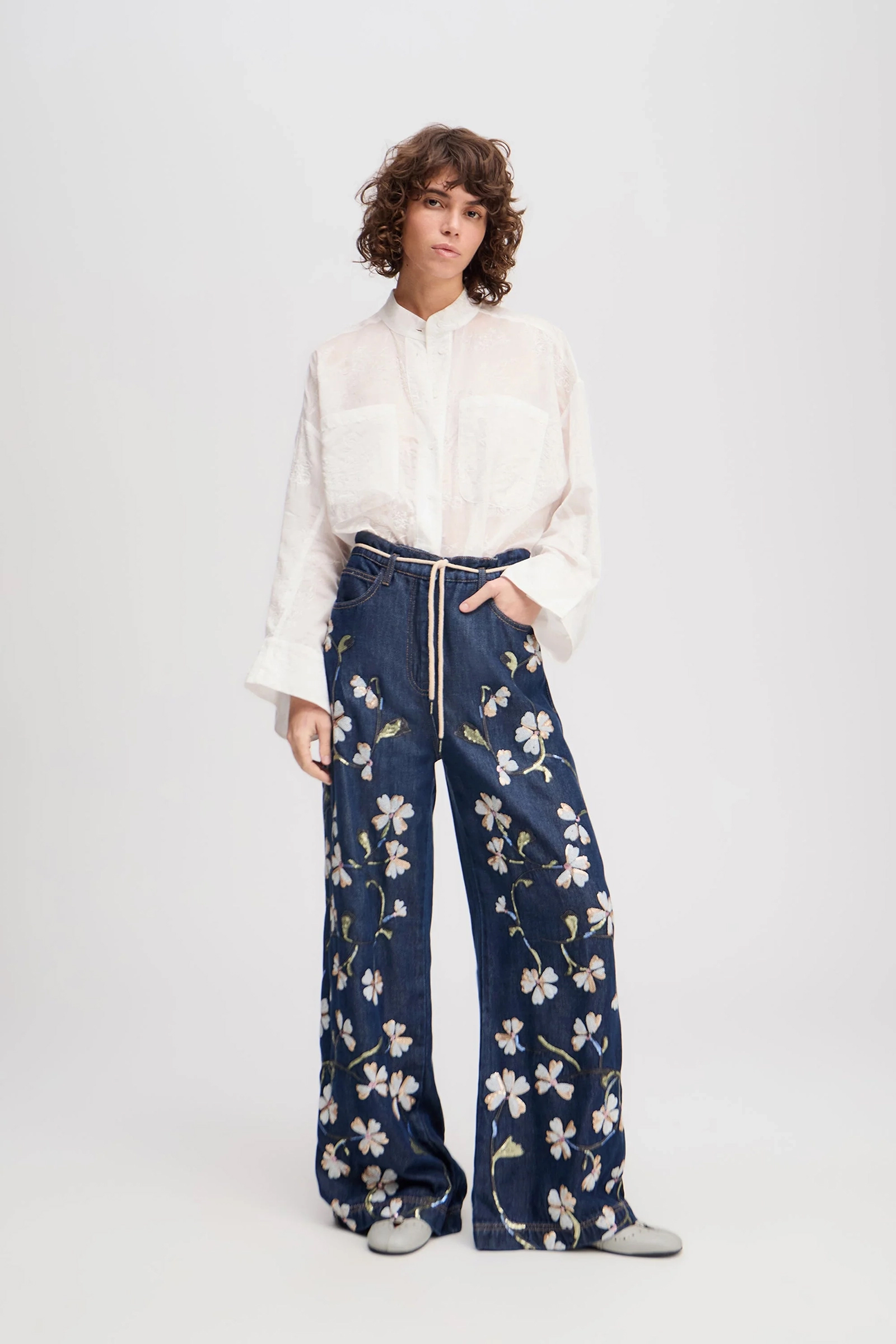 Dames broek blauw