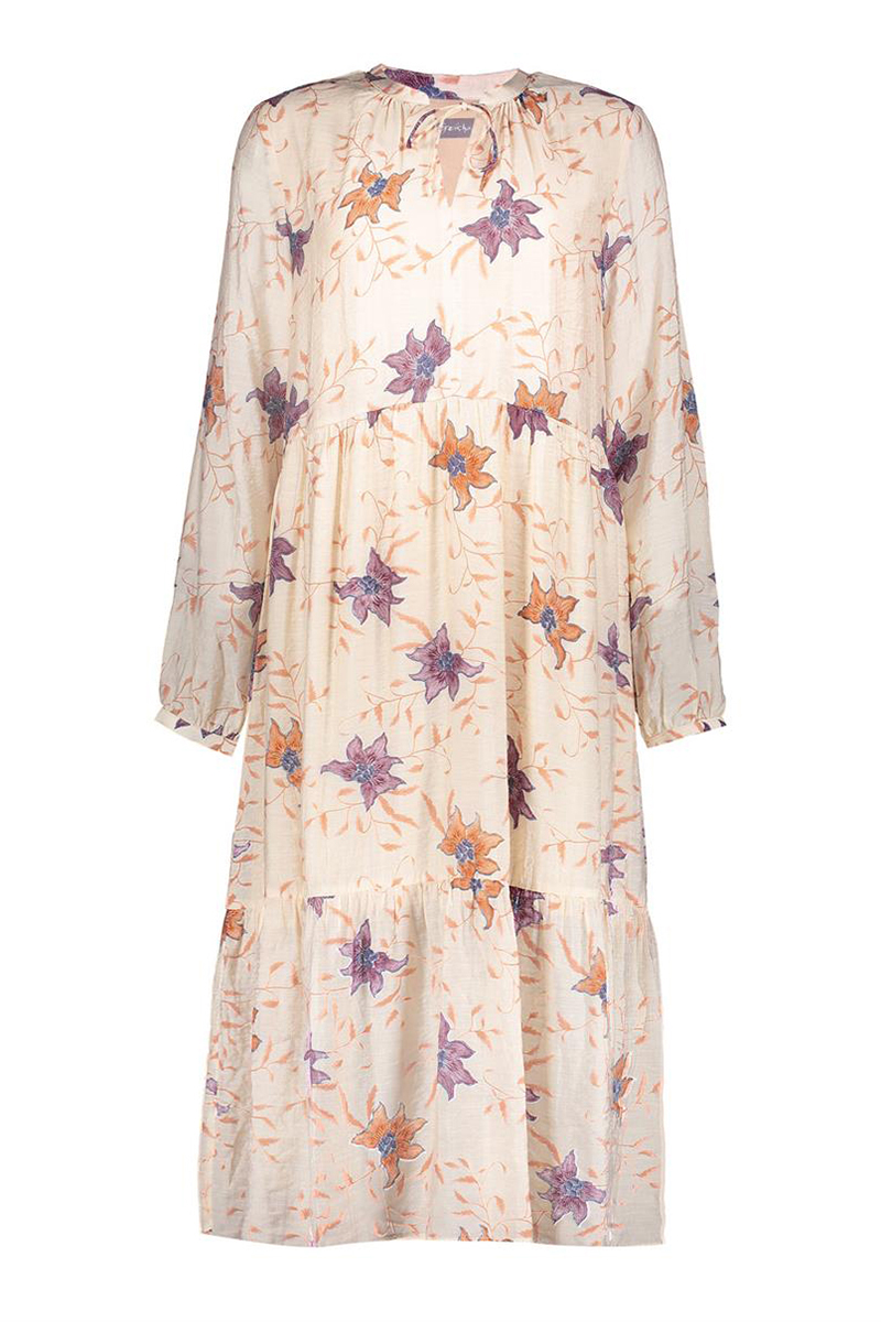 Geisha Dress flowers Wit-1 1