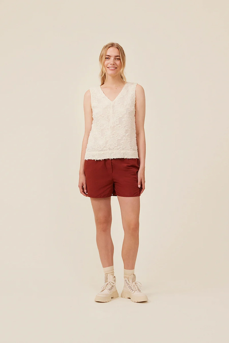 Dames top ecru