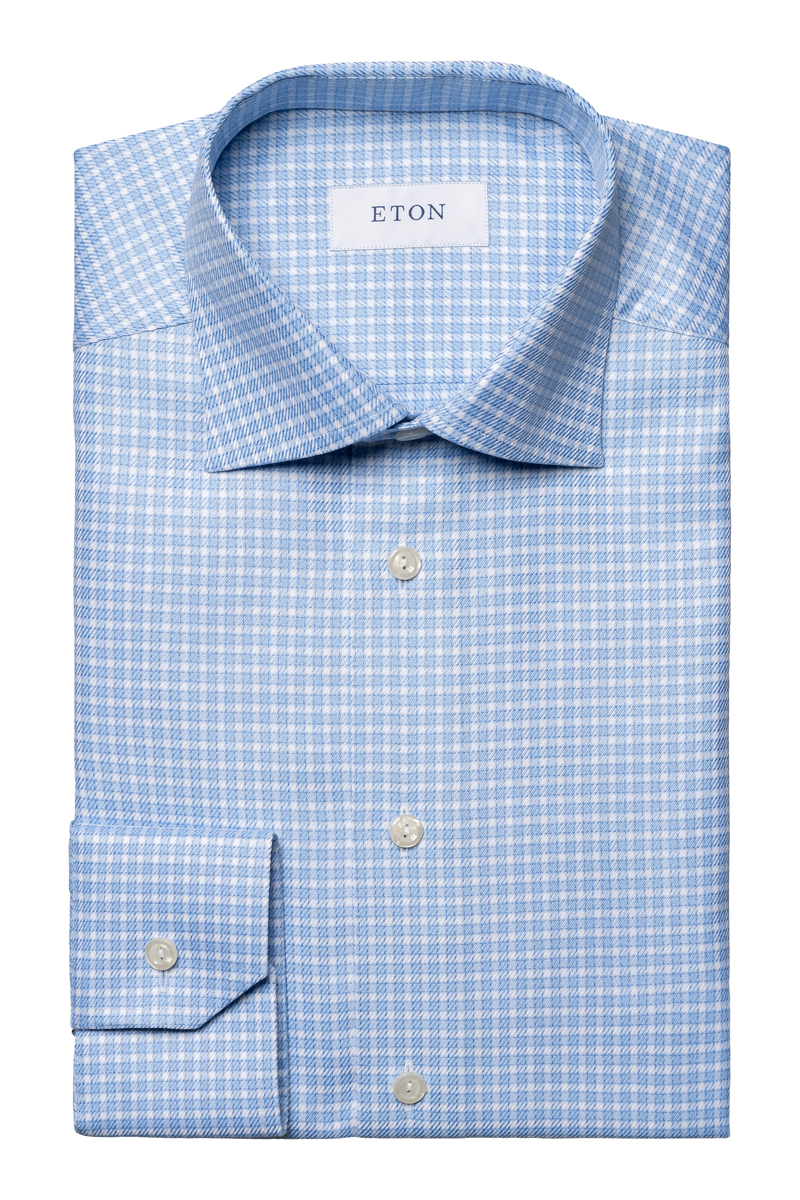 Heren overhemd lm dressual blauw