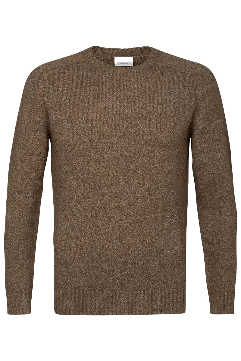 Profuomo PULLOVER CREW NECK BROWN bruin/beige-1 1