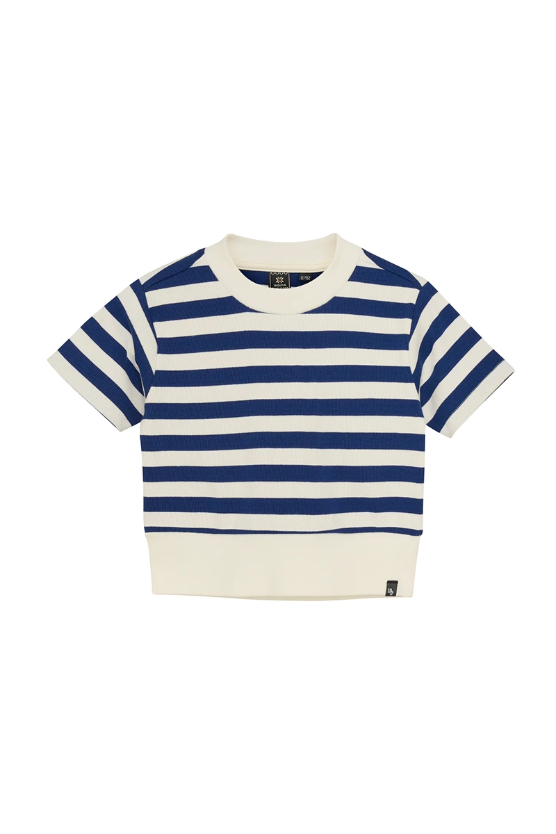 Meisjes t-shirt korte mouw blauw