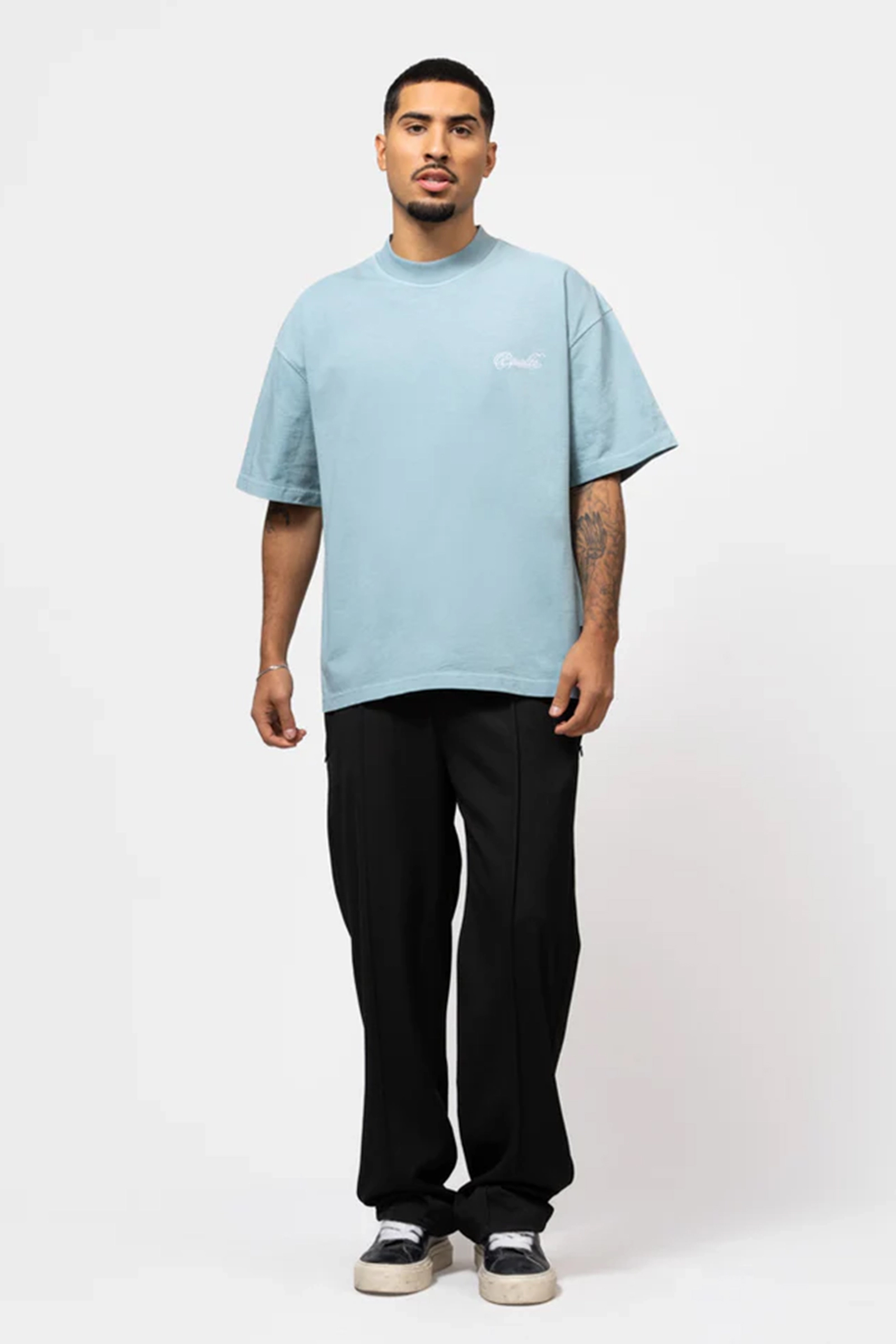 Heren t-shirt kortemouw blauw