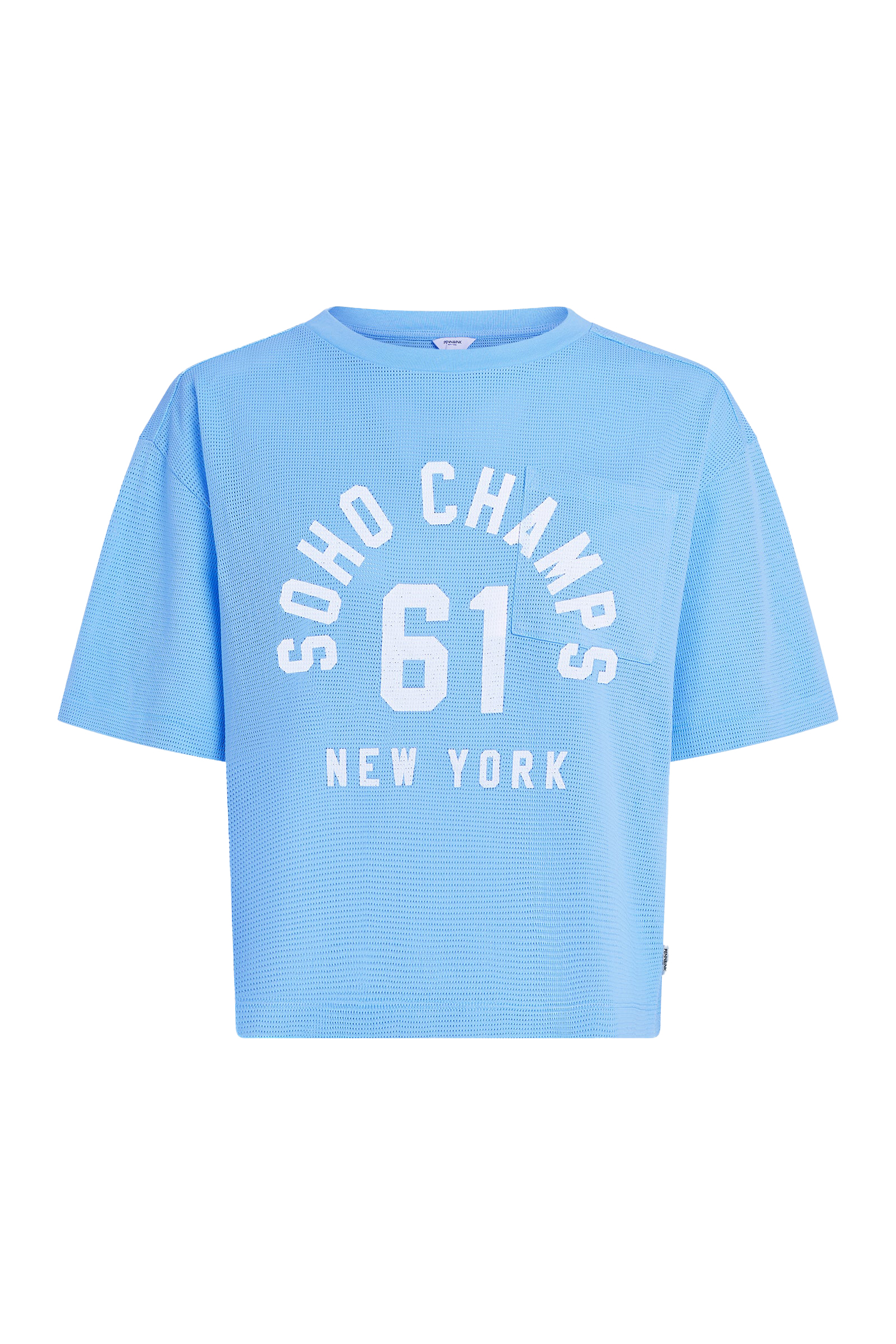 Dames t-shirt korte mouw blauw