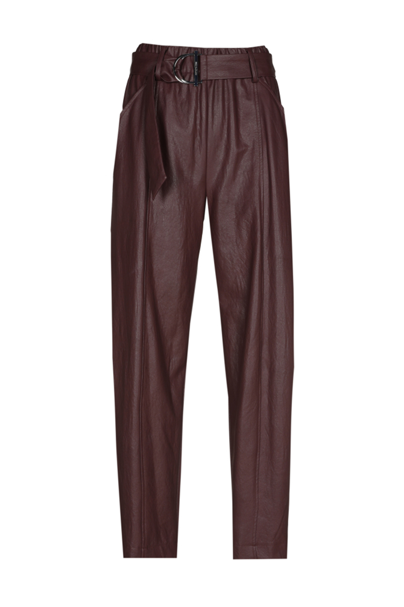 Dames leren broek rood