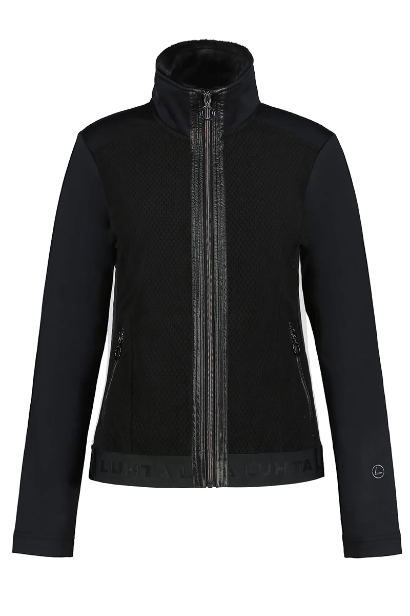 Wintersport dames fleece vest zwart
