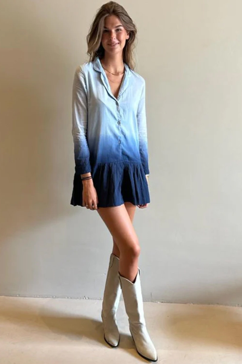 Dames jurk blauw