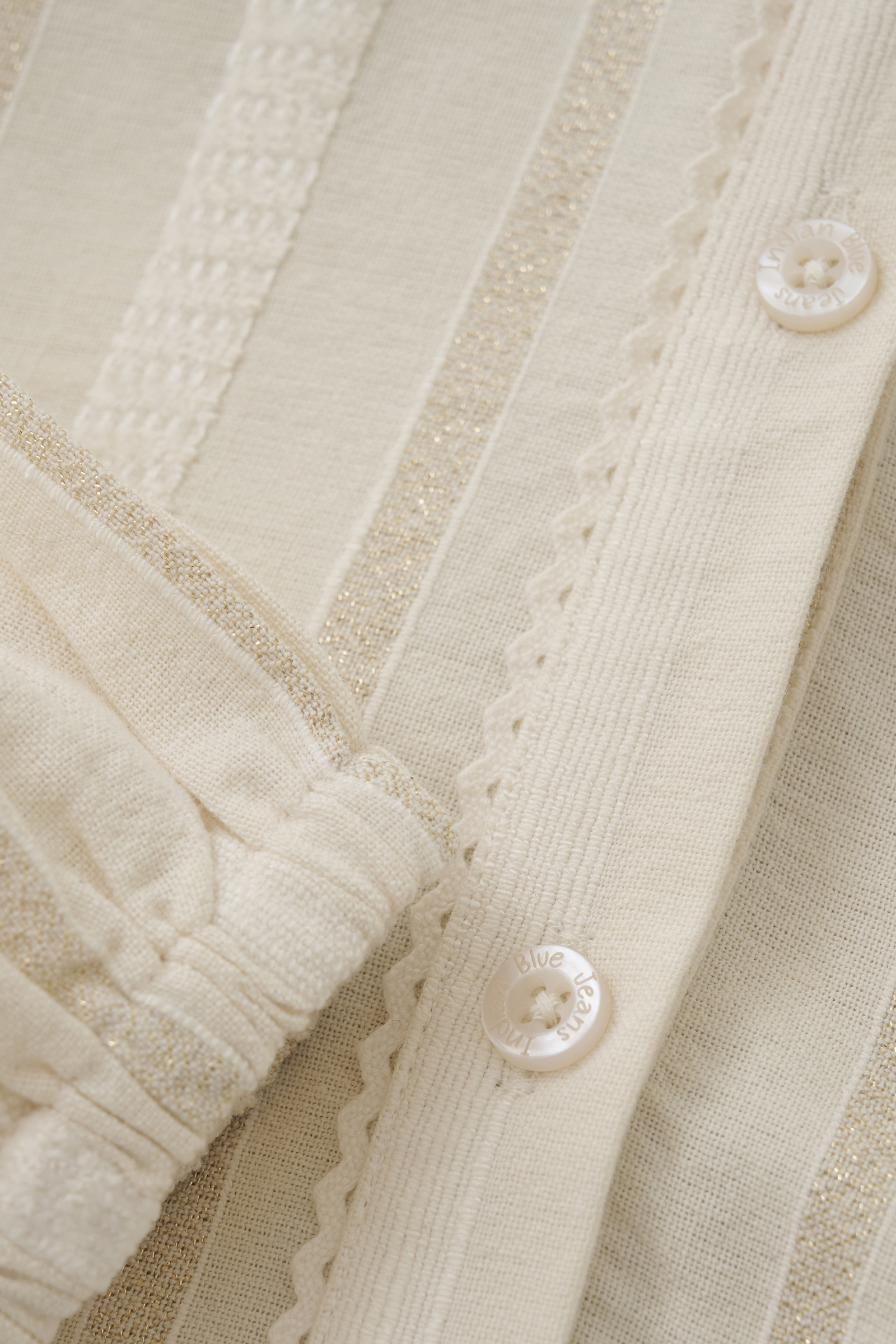 Meisjes blouse lange mouw ecru