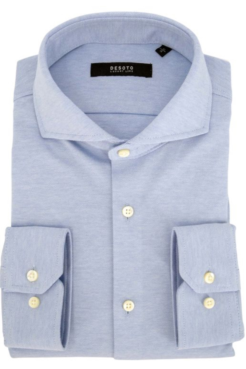 Heren overhemd lm dressual blauw