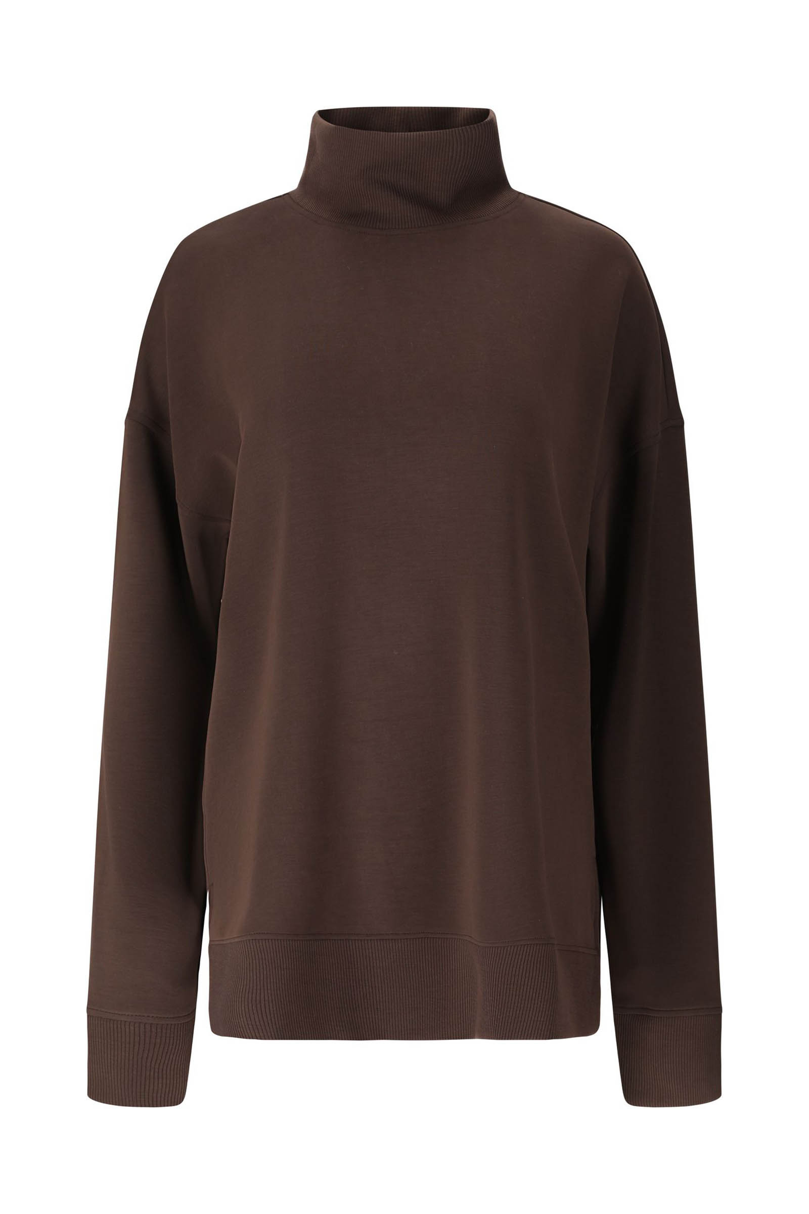 Fitness dames sweater bruin