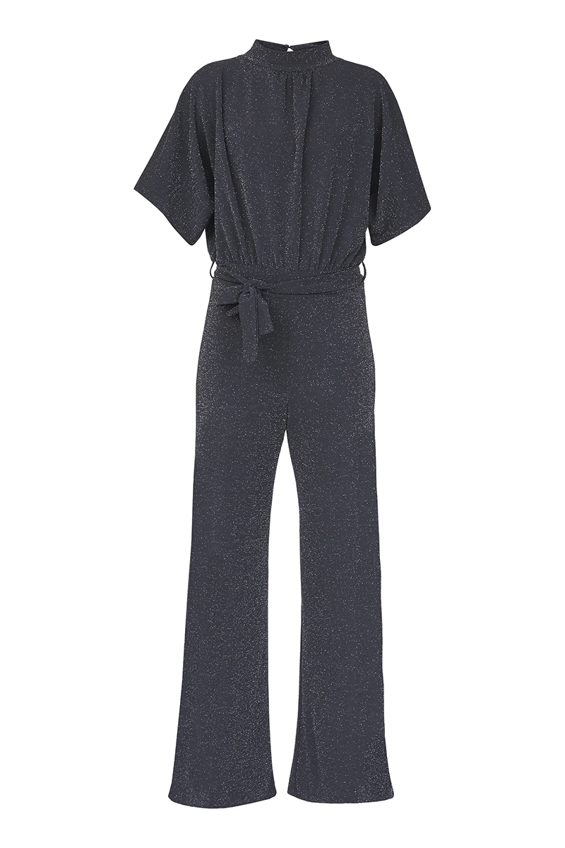 Dames jumpsuit/tuinbroek zwart