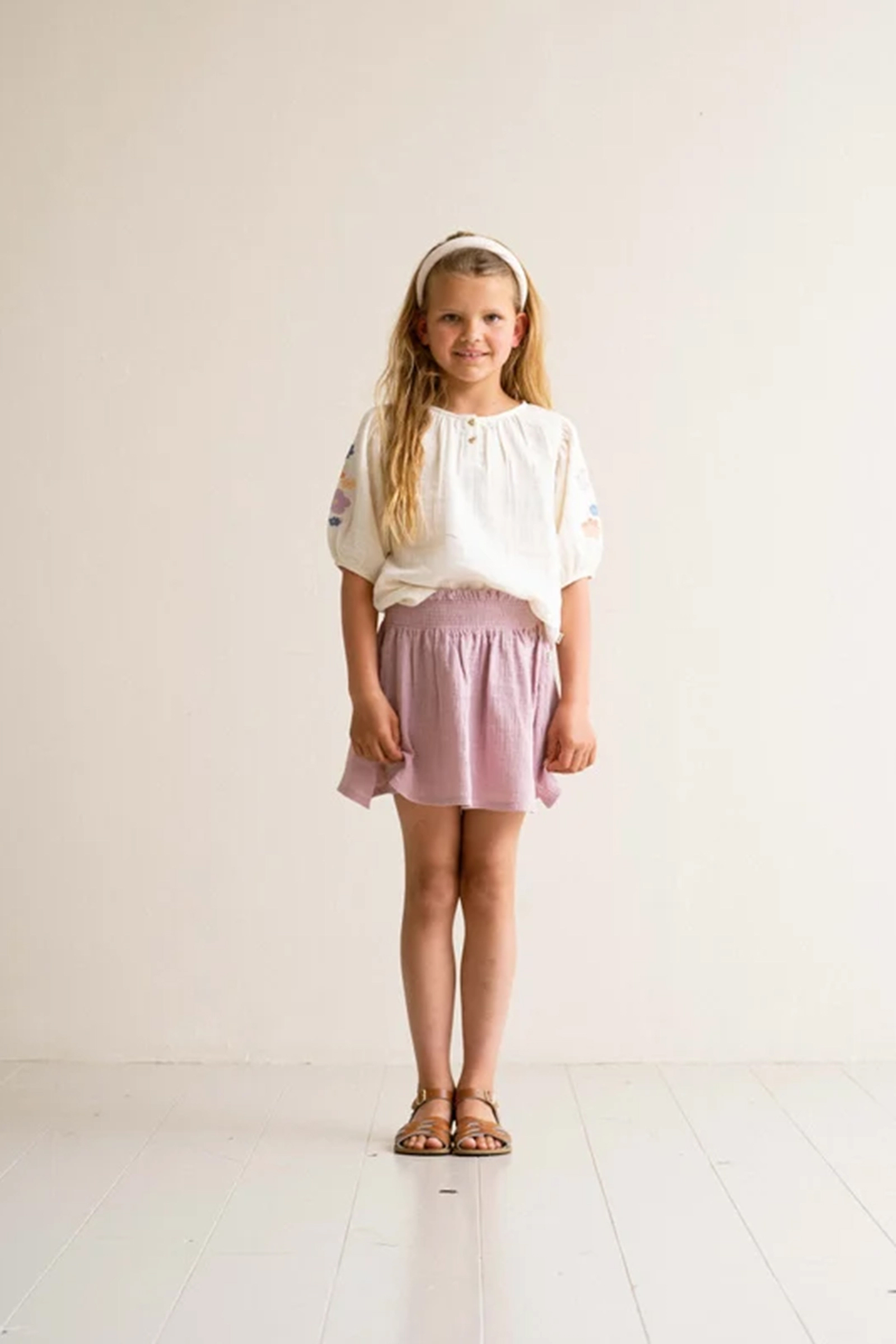 House Of Jamie Smocked skirt Paars-1 2