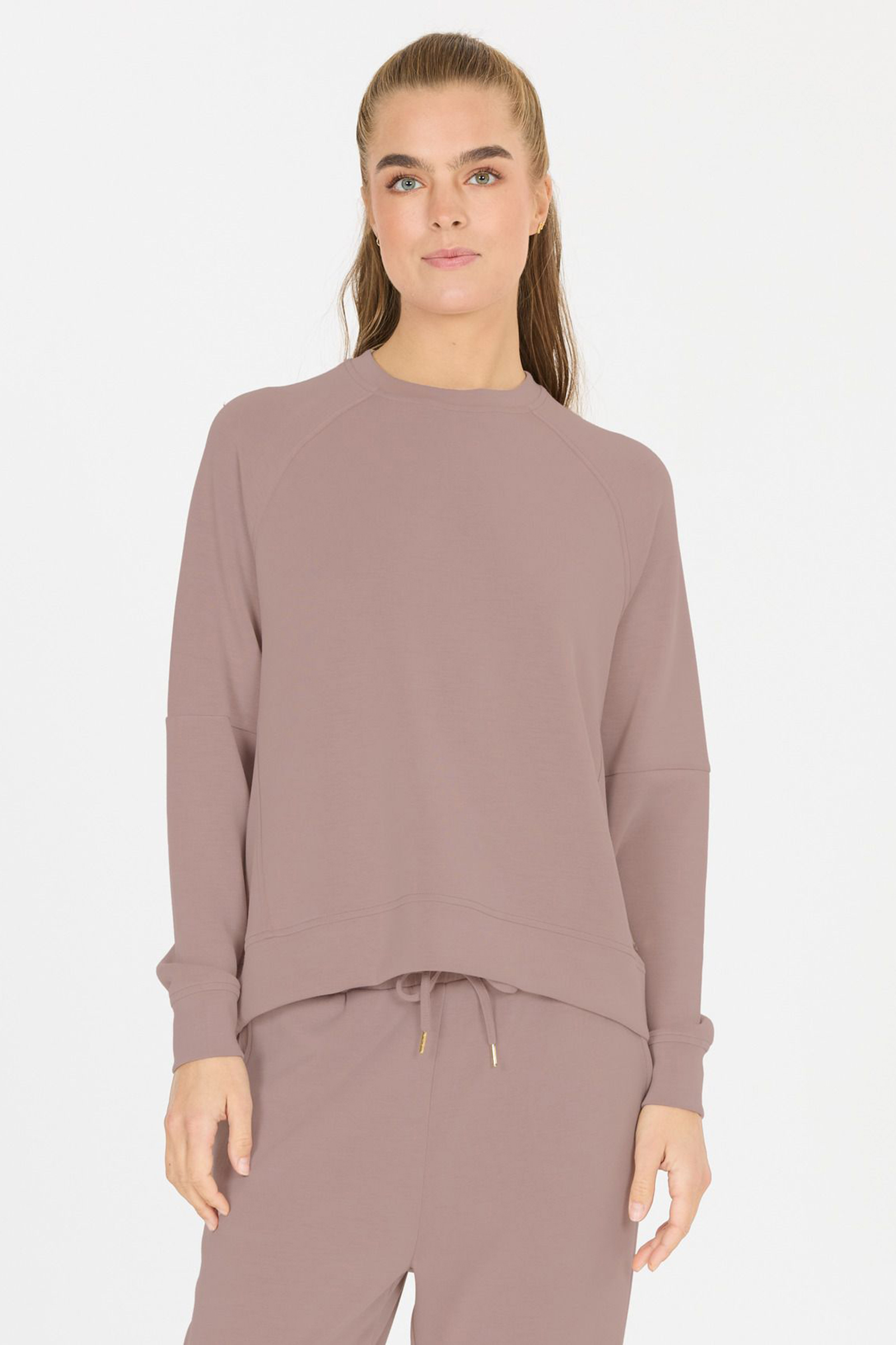 Fitness dames sweater rose