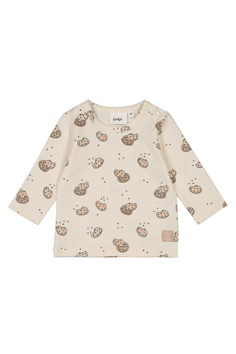 Baby t-shirt lange mouw ecru