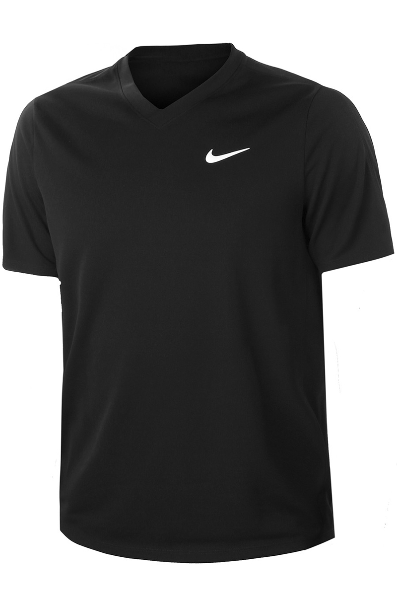 Nike Tennis heren t-shirt km Zwart-1 1