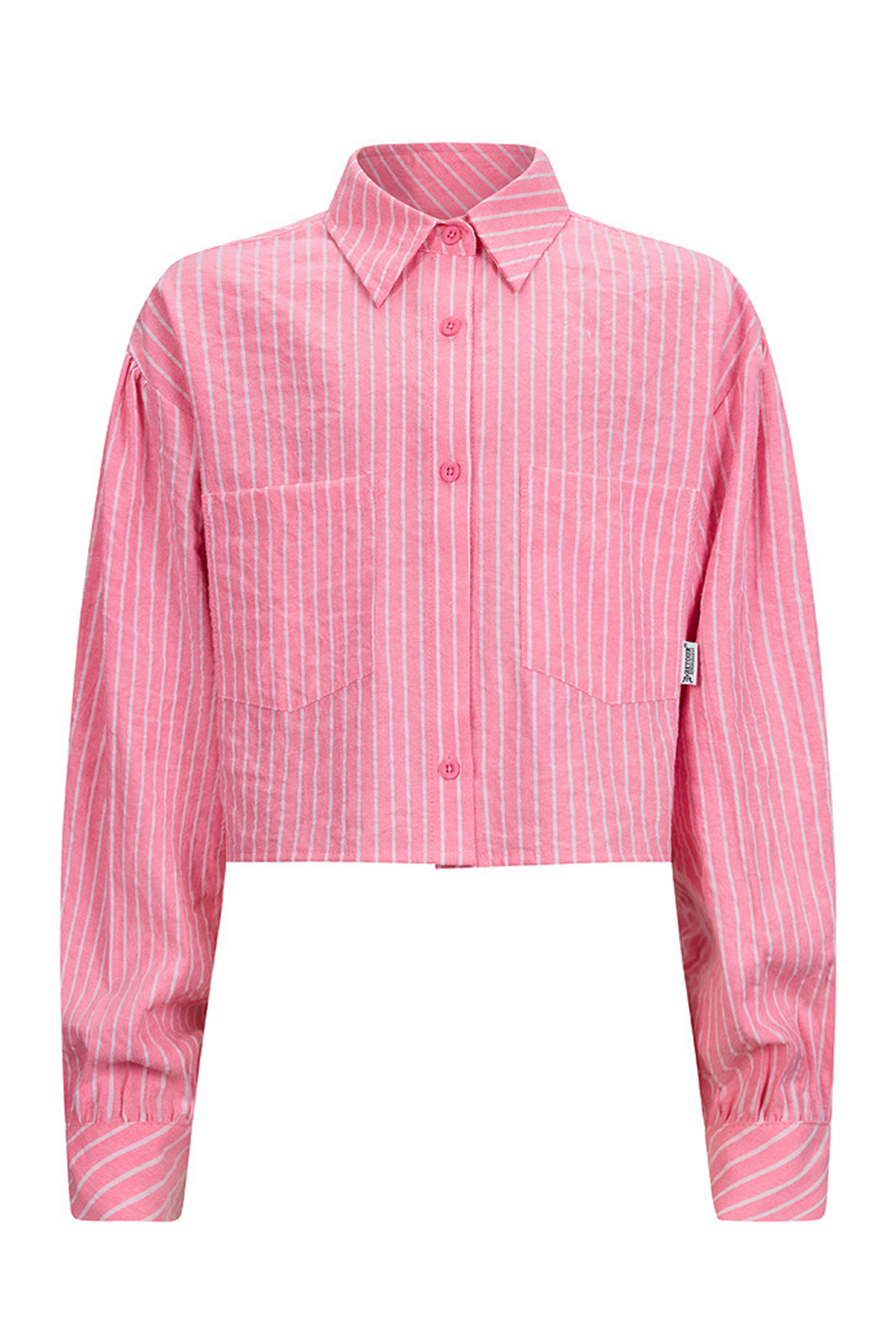 Meisjes blouse lange mouw rose