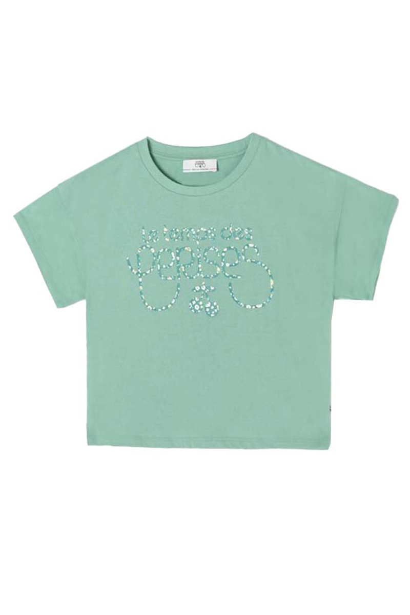 Meisjes t-shirt korte mouw groen