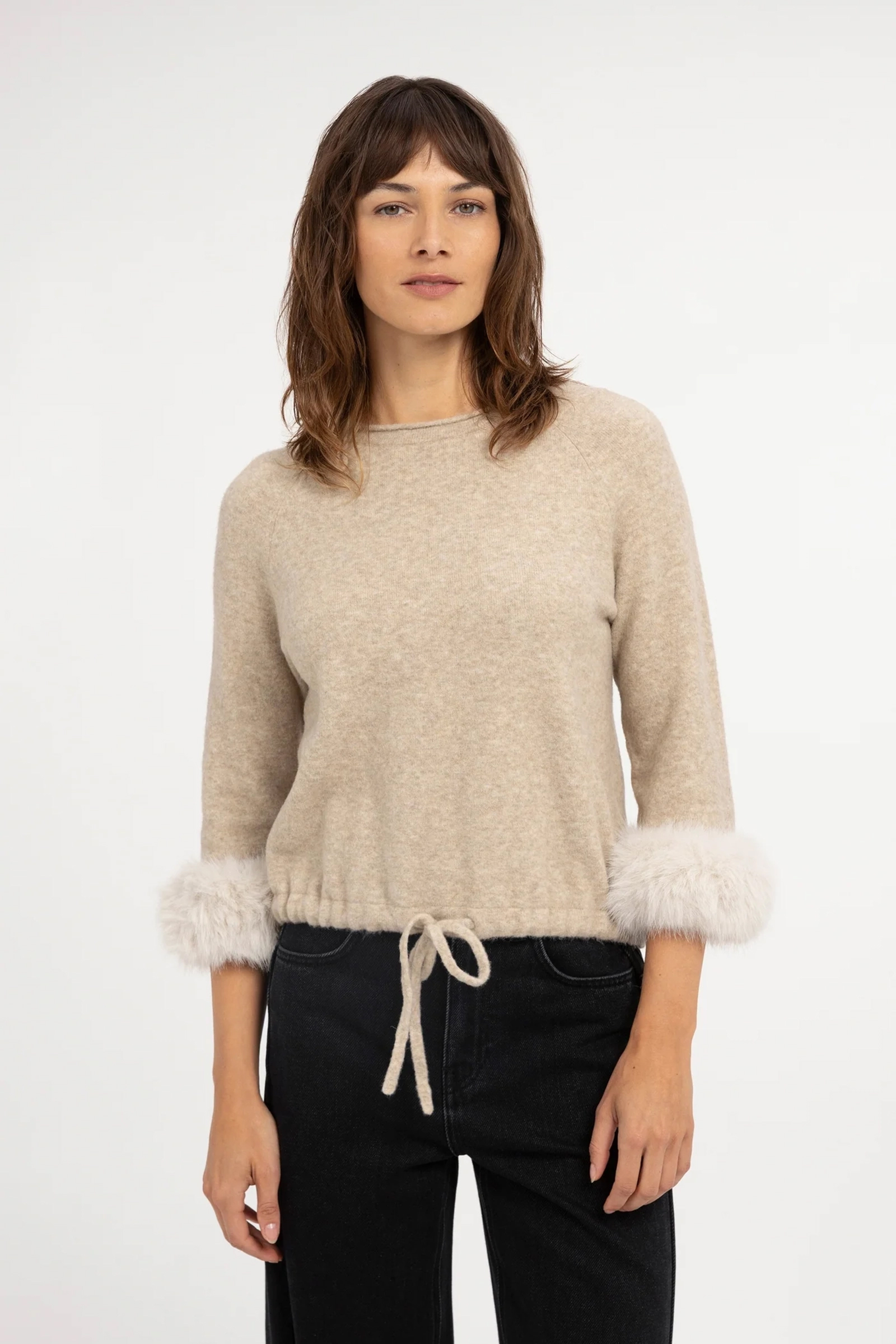 Dames sweater bruin