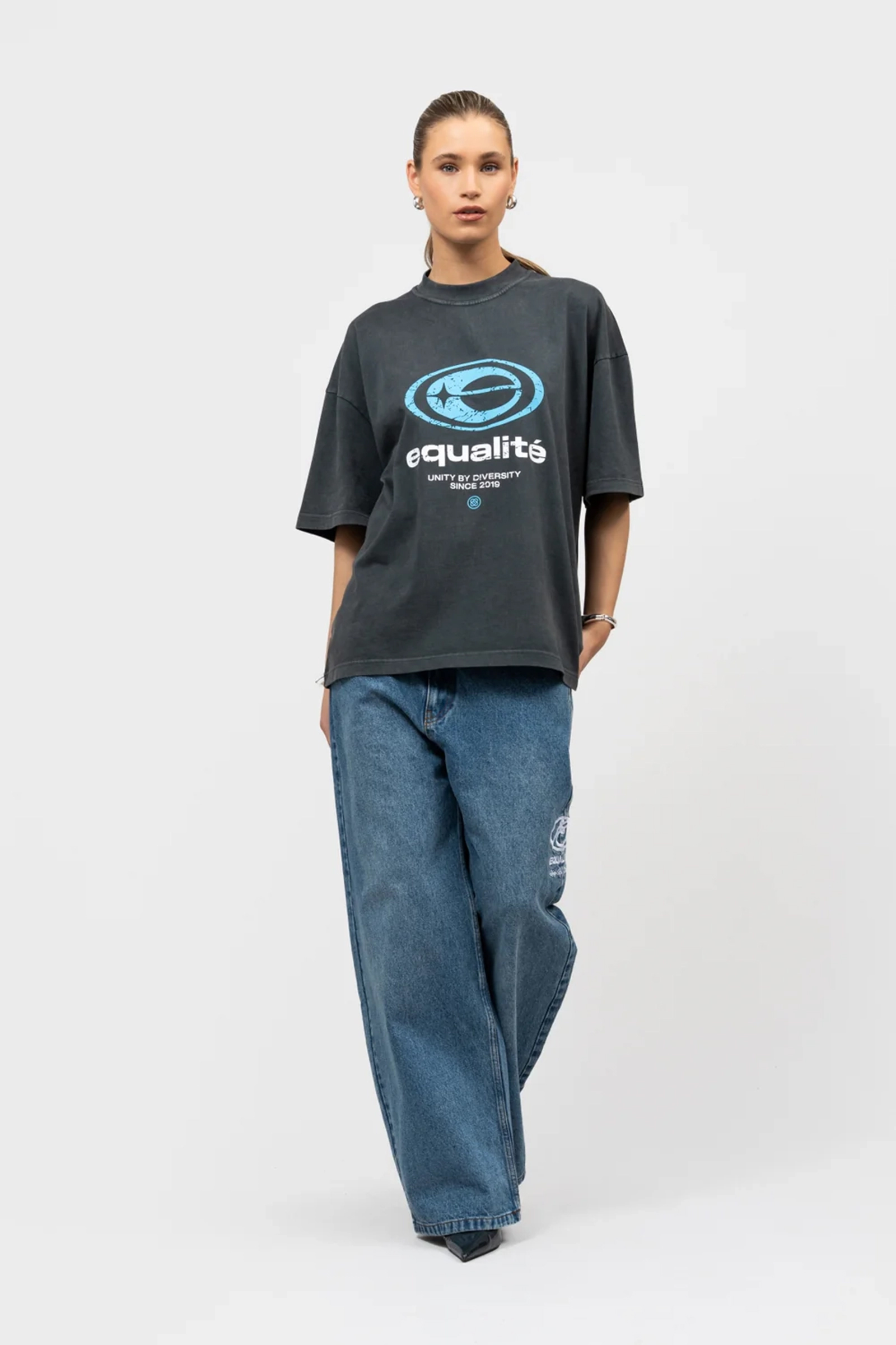 Heren t-shirt kortemouw grijs