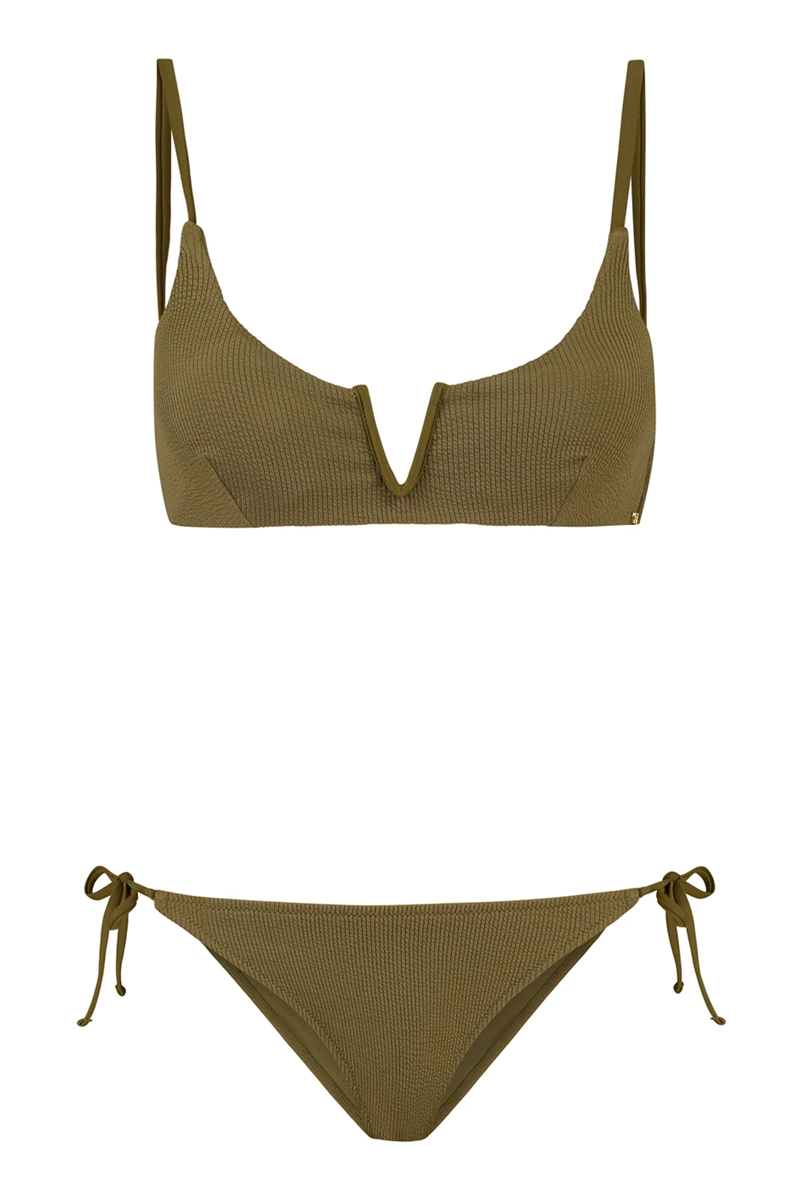 Bad/beach dames bikini groen