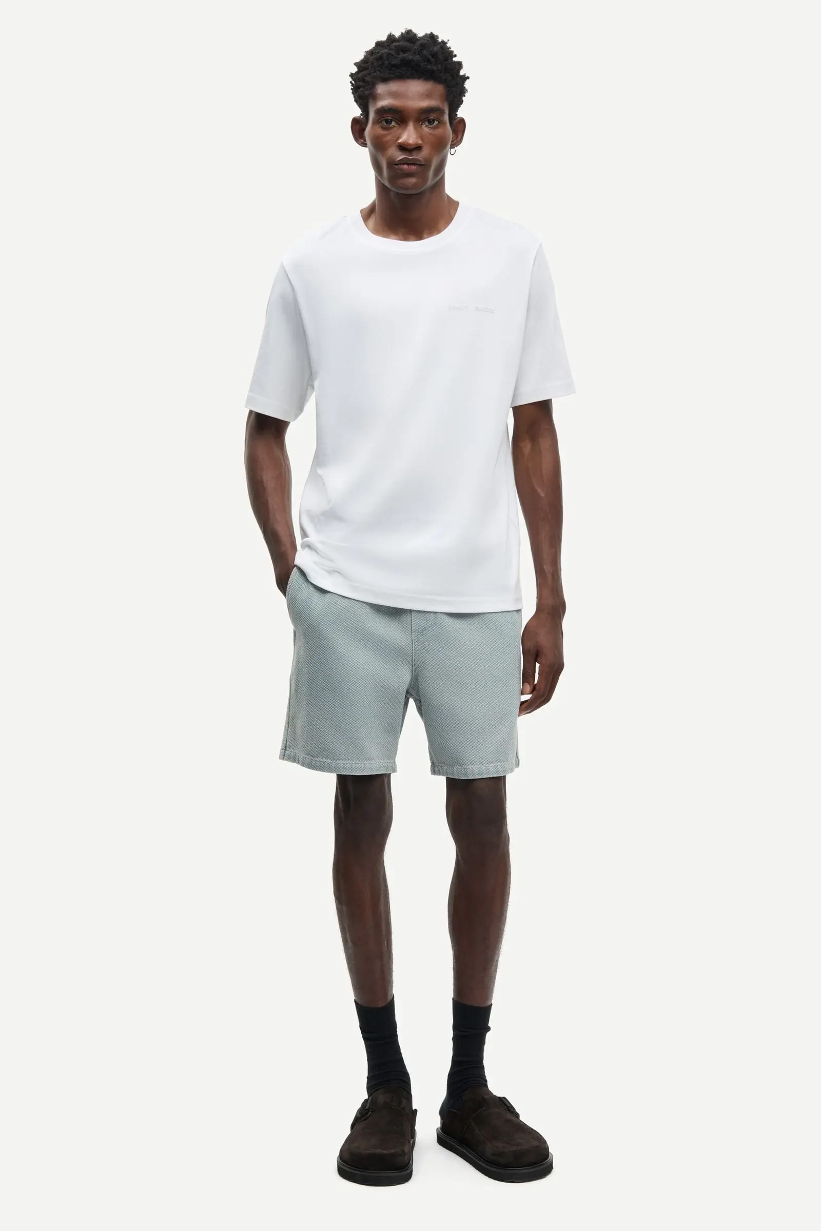 Heren short blauw