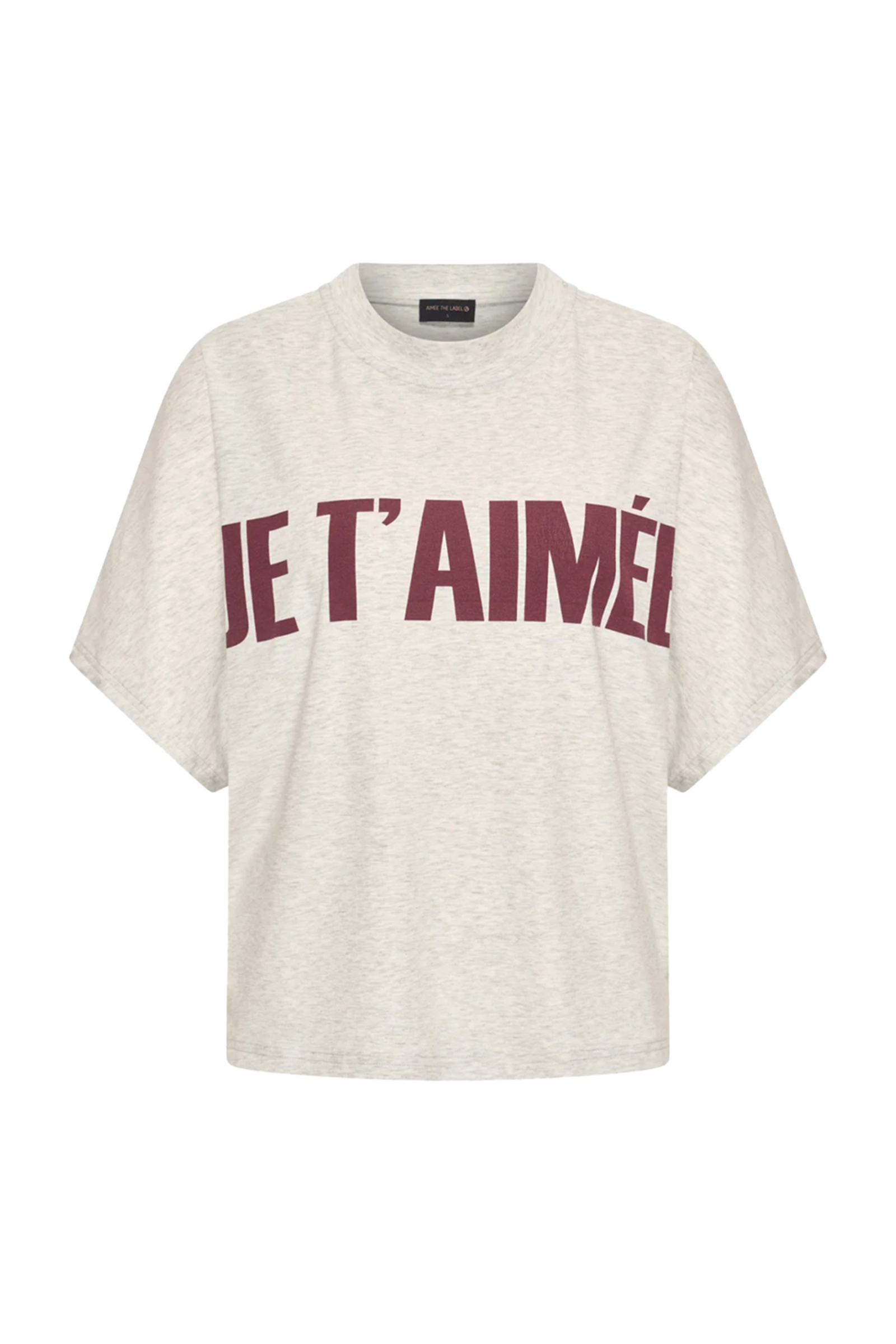 Dames t-shirt korte mouw grijs