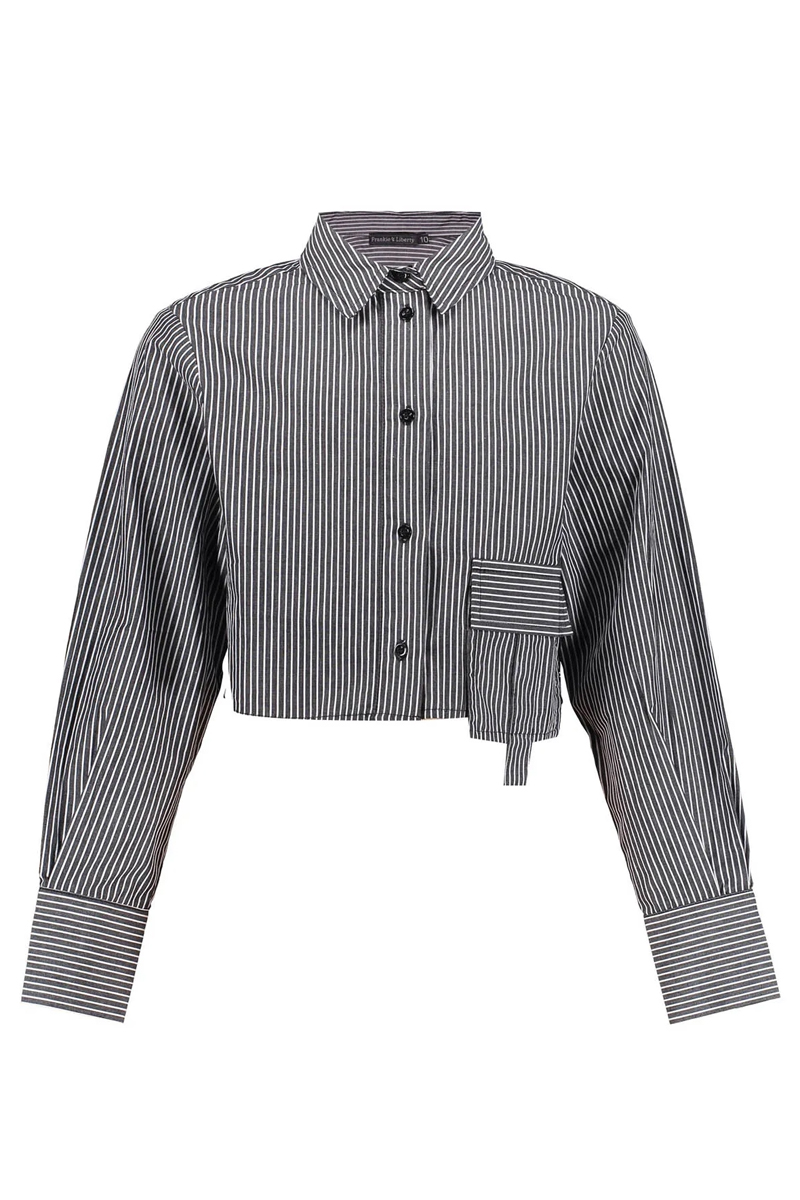 Meisjes blouse lange mouw zwart