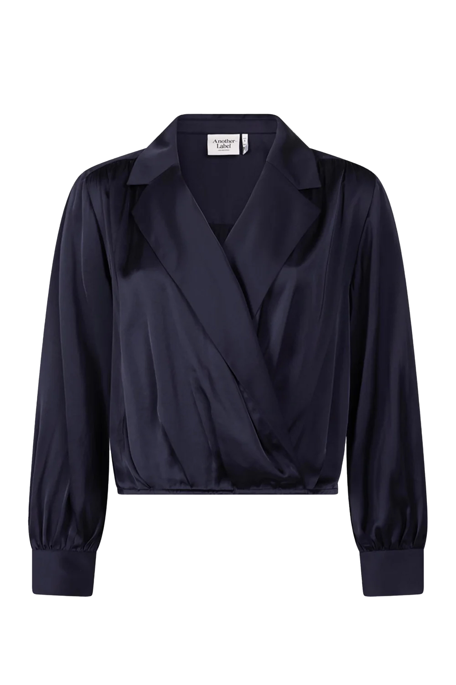 Dames blouse lange mouw blauw