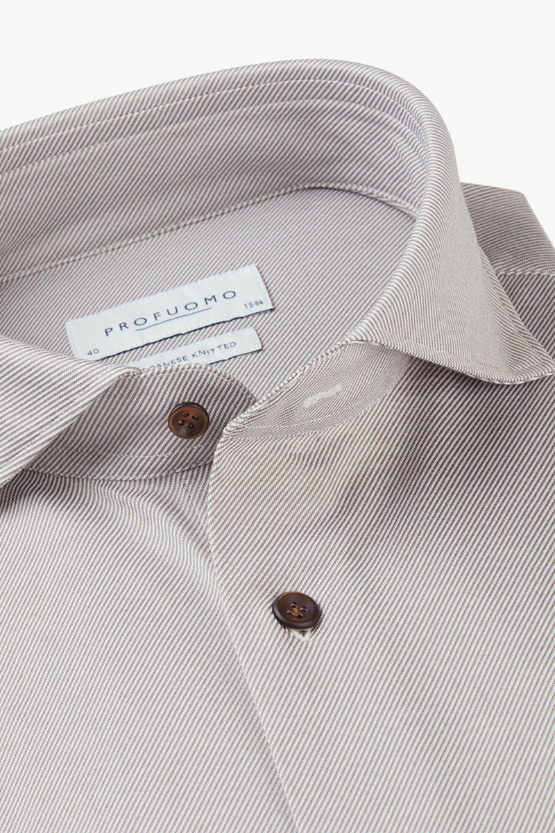 Profuomo SHIRT X-CUTAWAY SC SF TAUPE Taupe 2