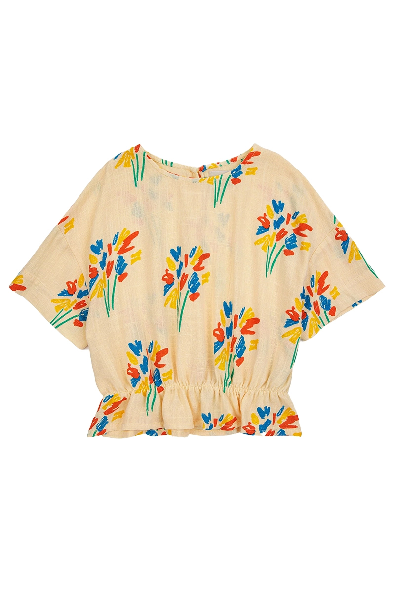Meisjes t-shirt korte mouw geel