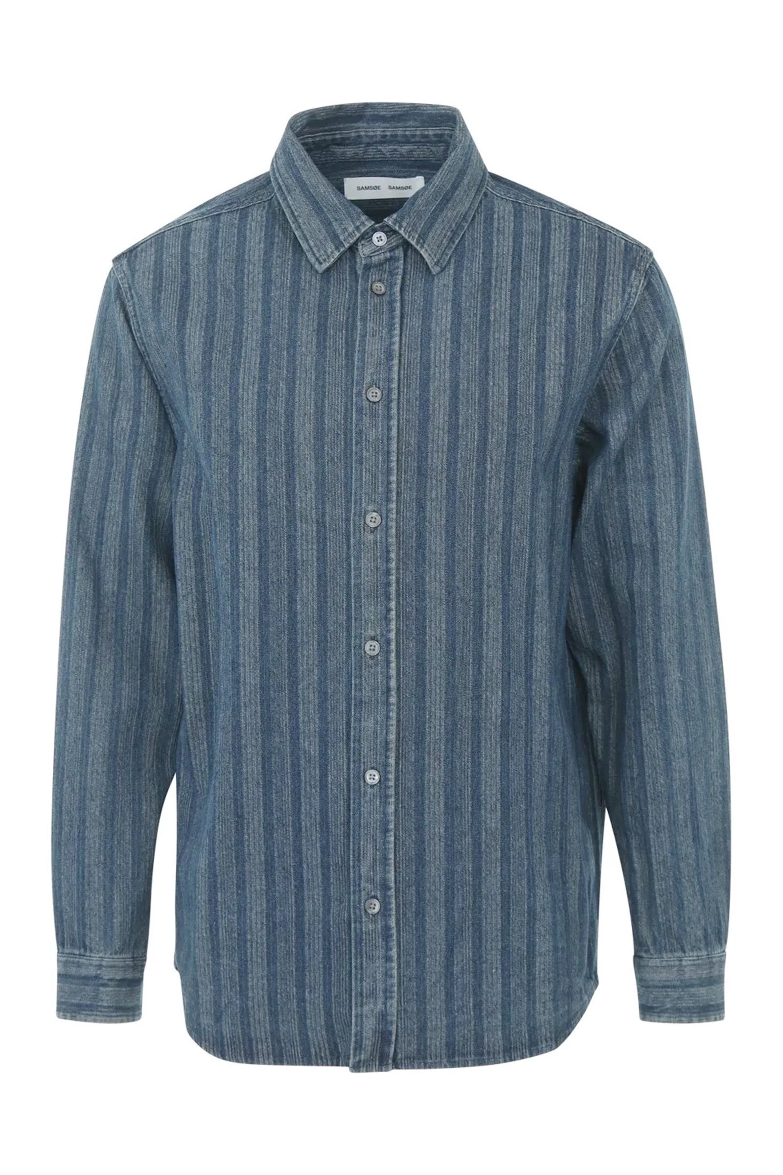 Heren overhemd lm casual blauw