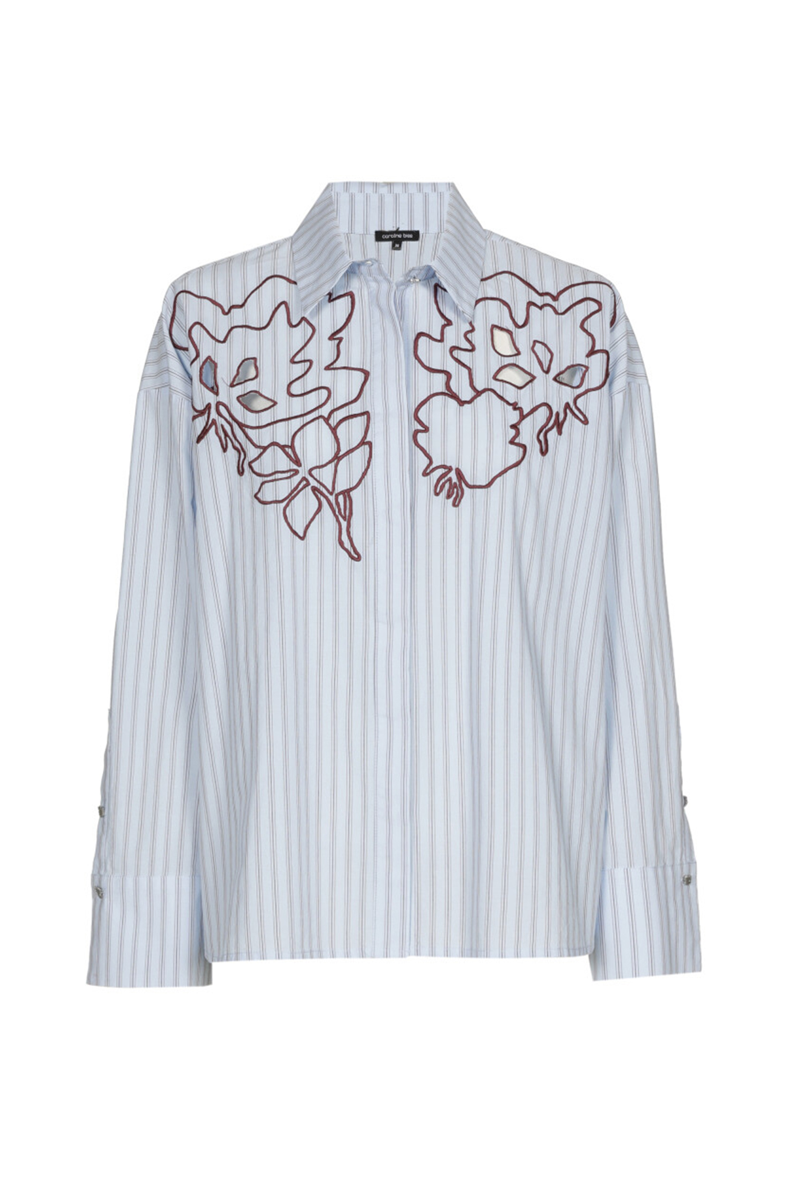 Dames blouse lange mouw blauw