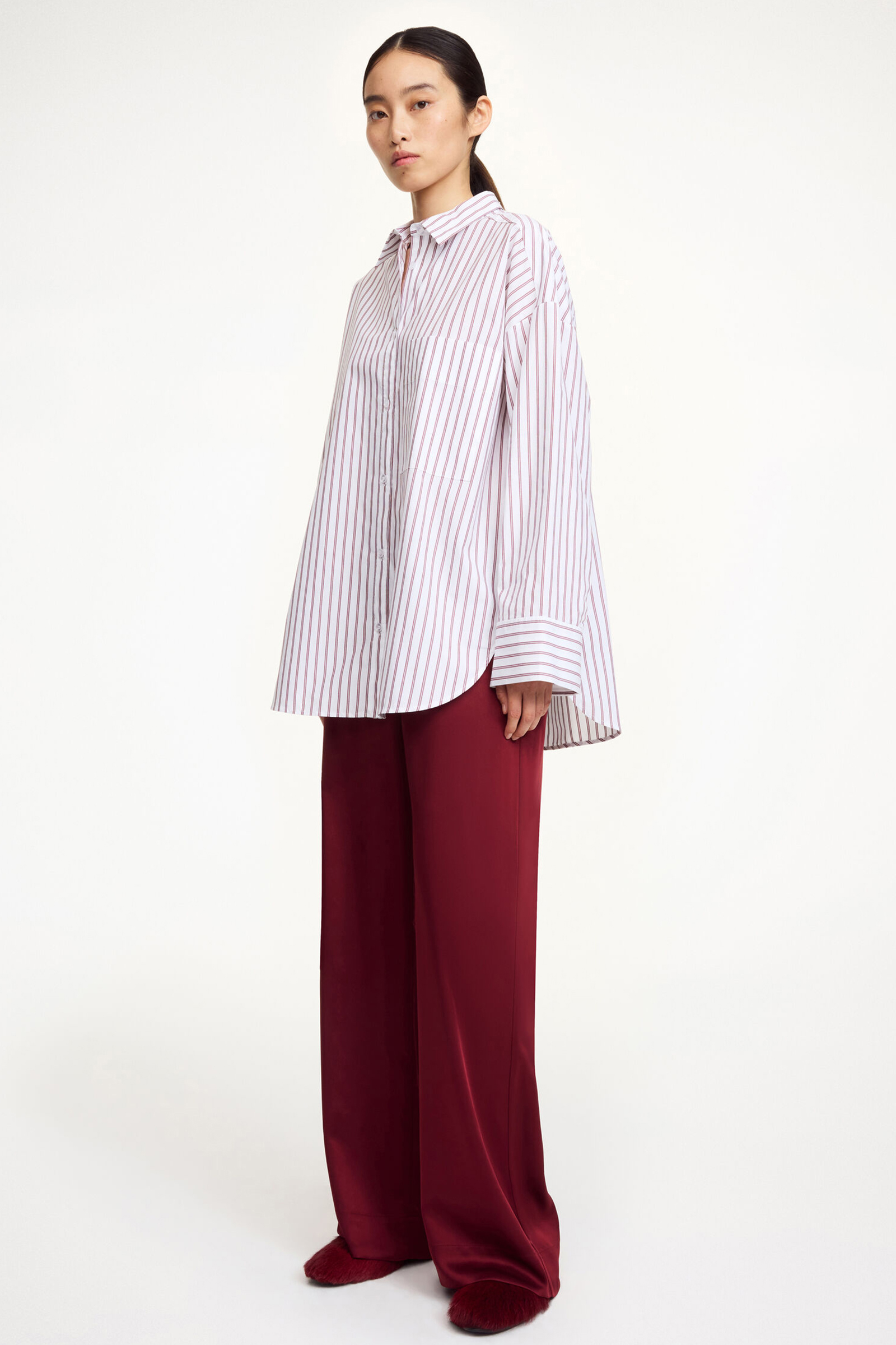 Dames blouse lange mouw wit