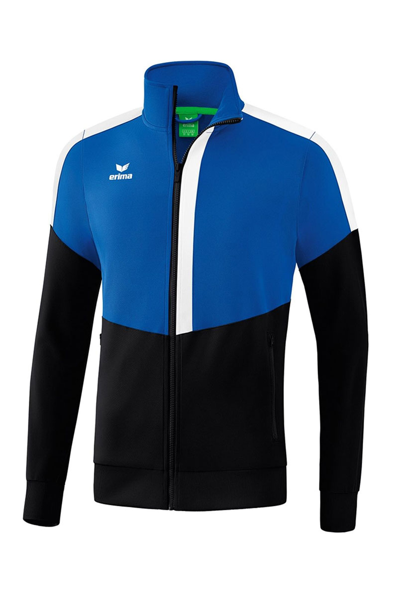 Fitness jongens trainingsjack blauw