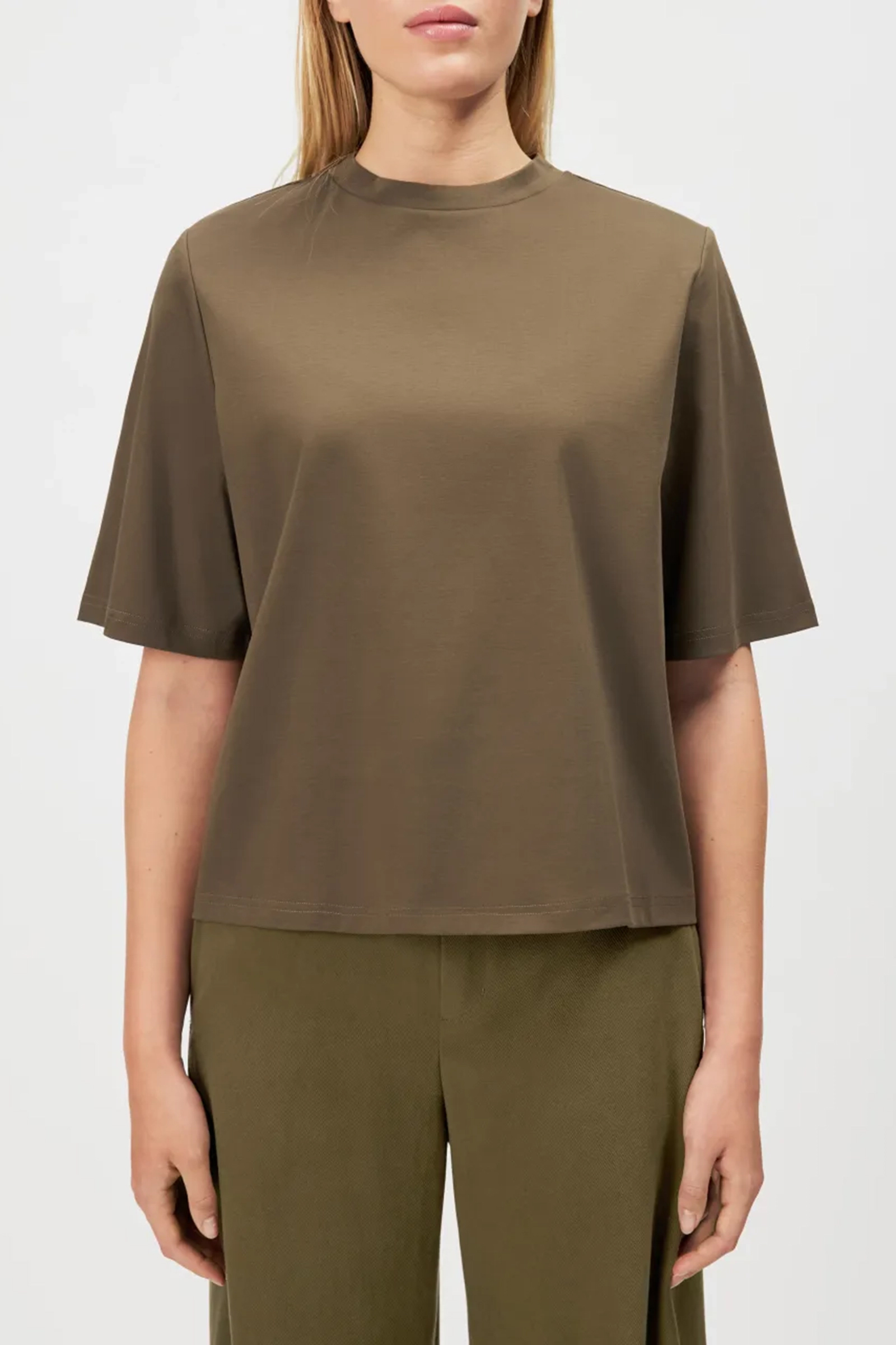 Dames t-shirt korte mouw groen