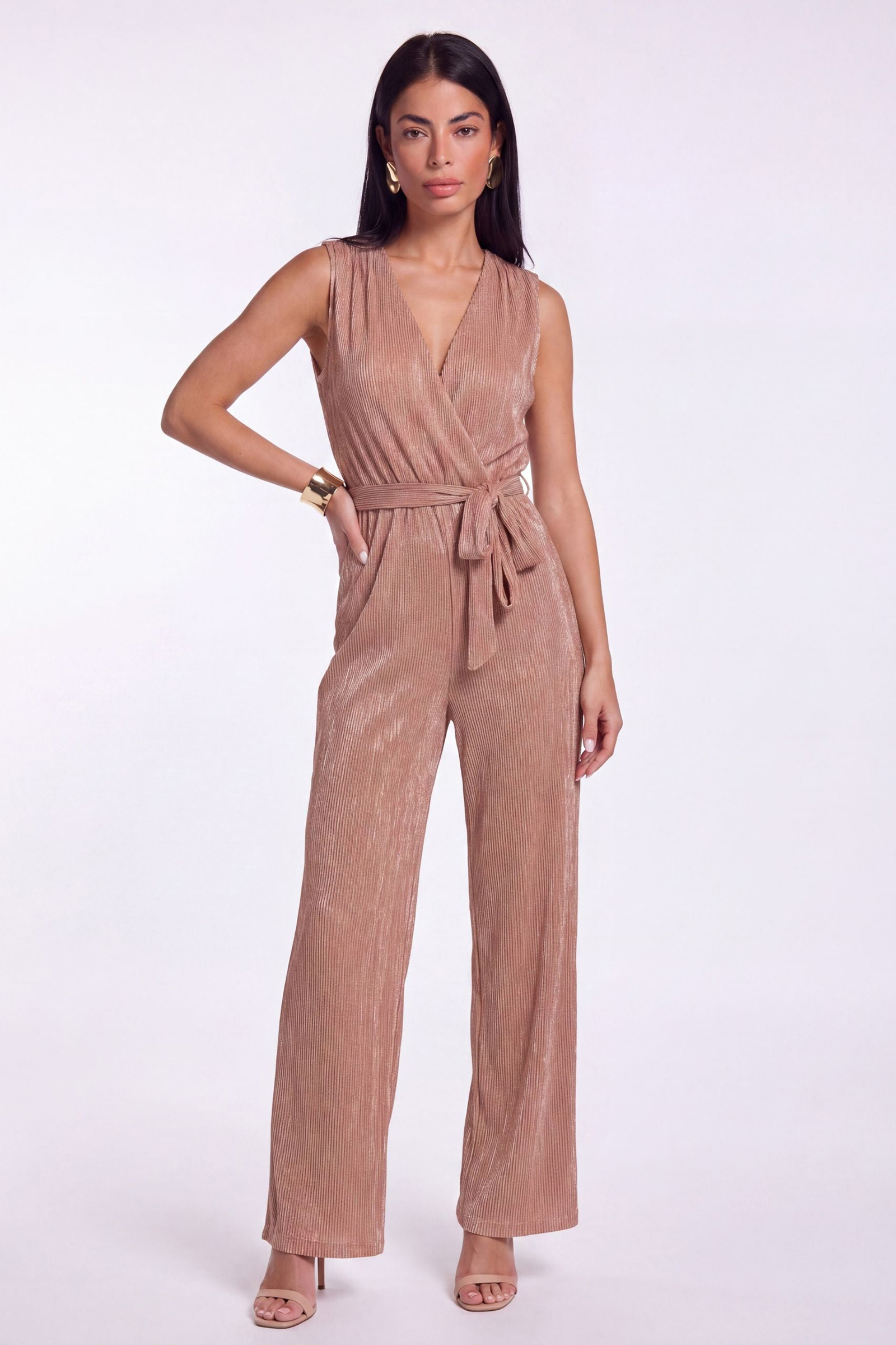 Dames jumpsuit/tuinbroek goud