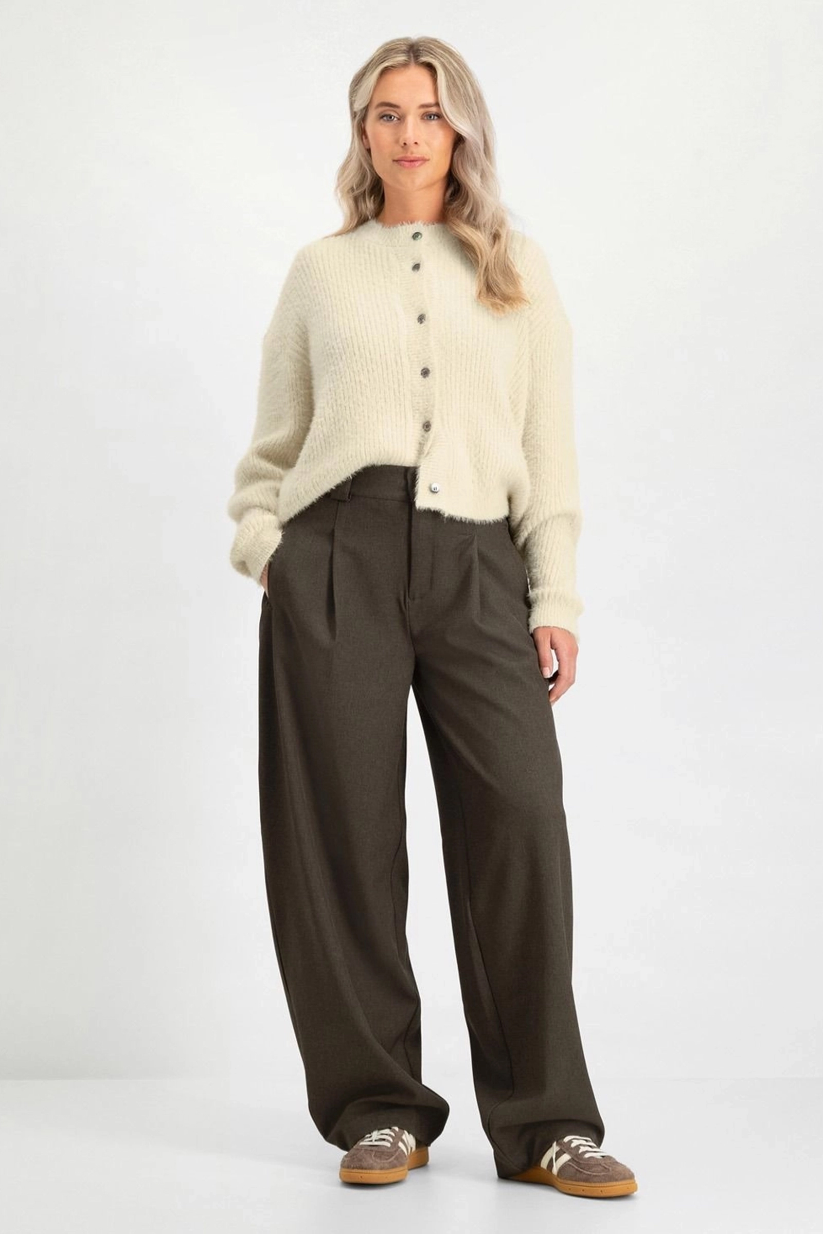 Dames vest ecru