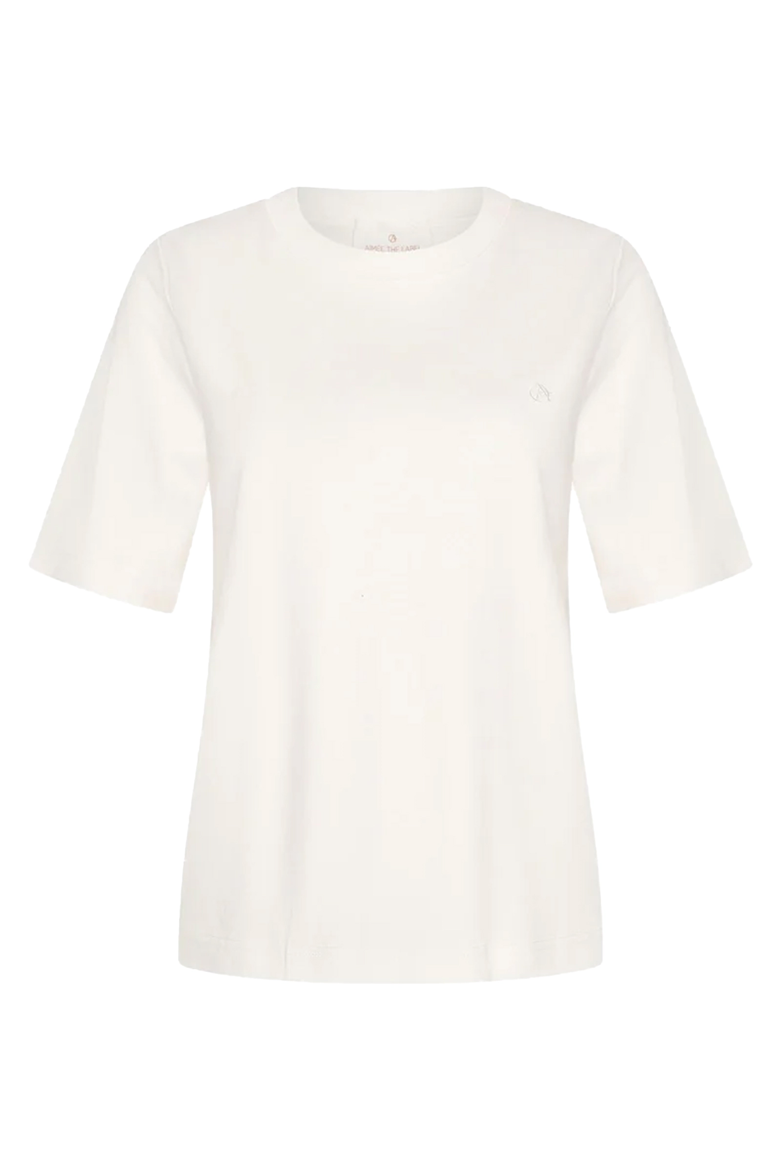 Dames t-shirt korte mouw ecru