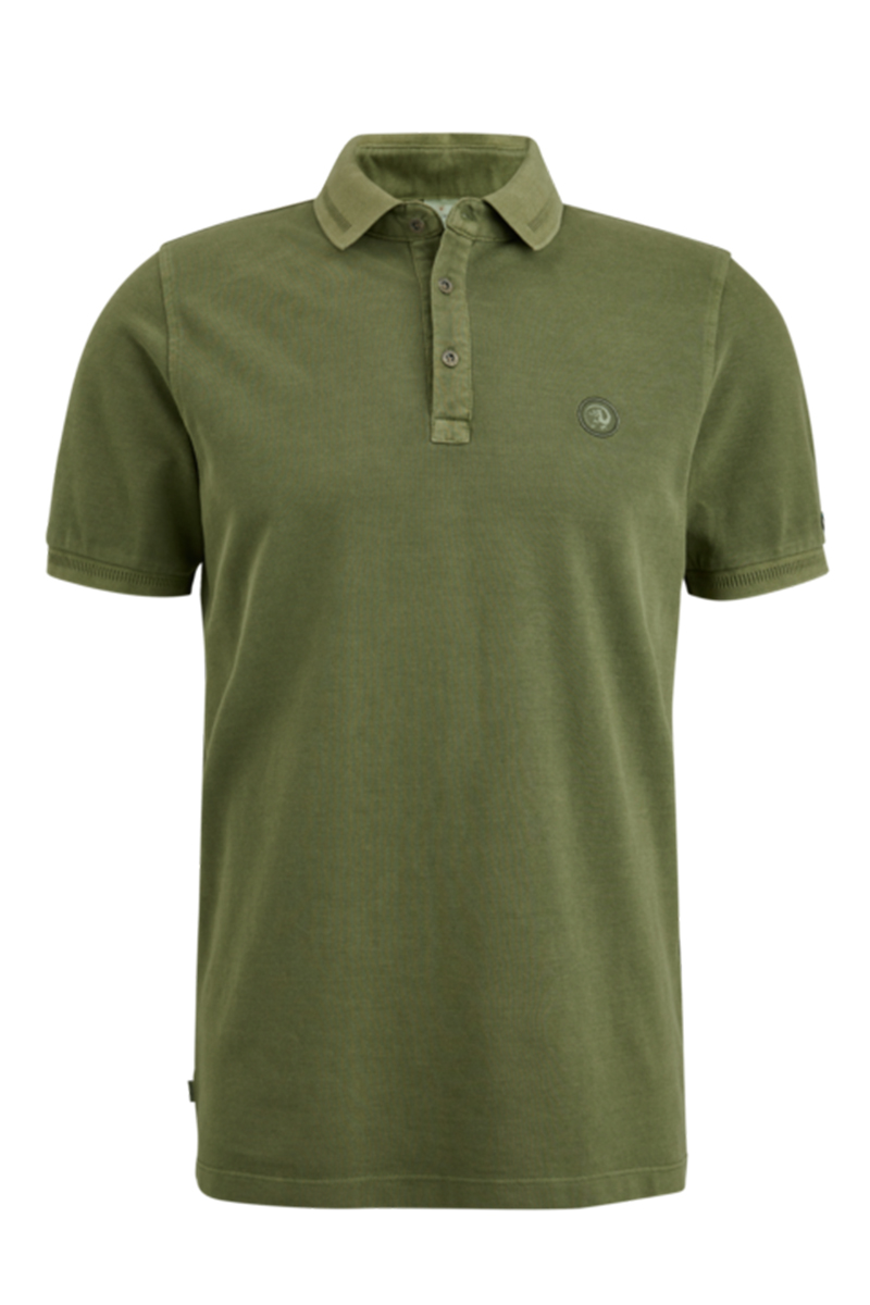 Cast Iron Short sleeve polo cotton gd pique Groen-2 1