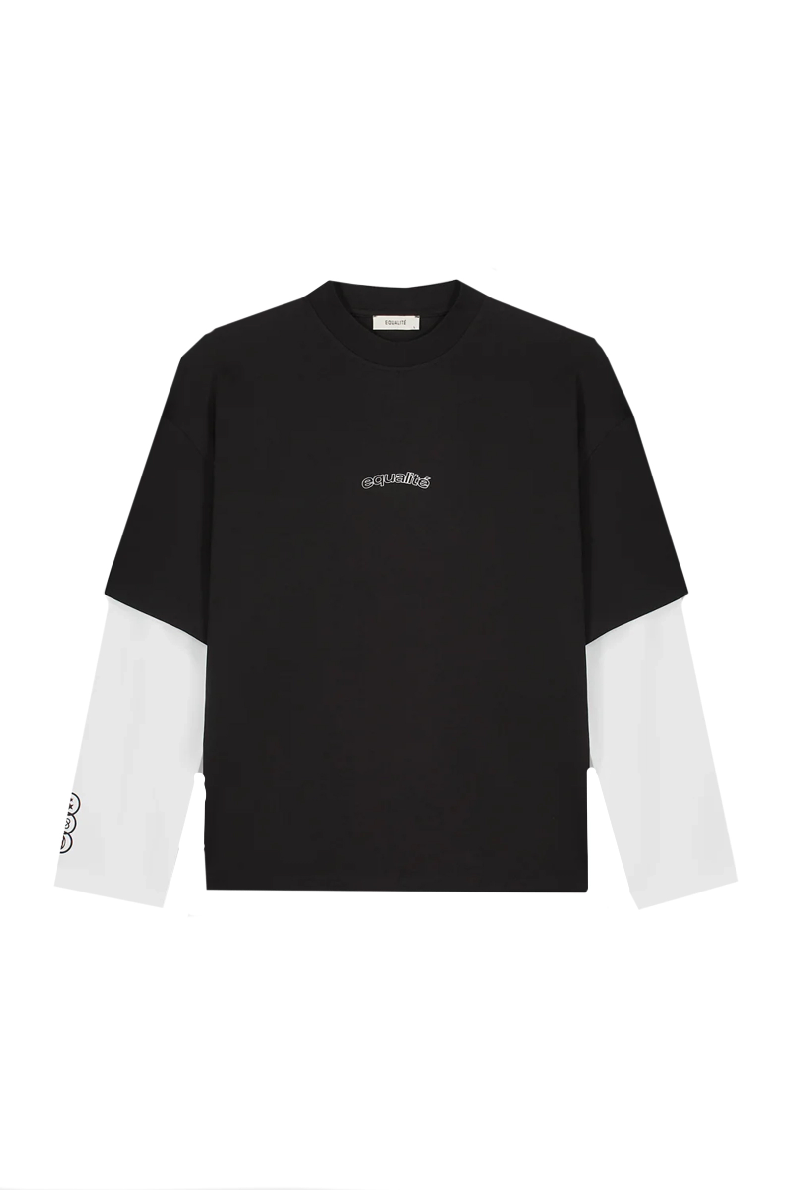 Heren t-shirt lange mouw zwart