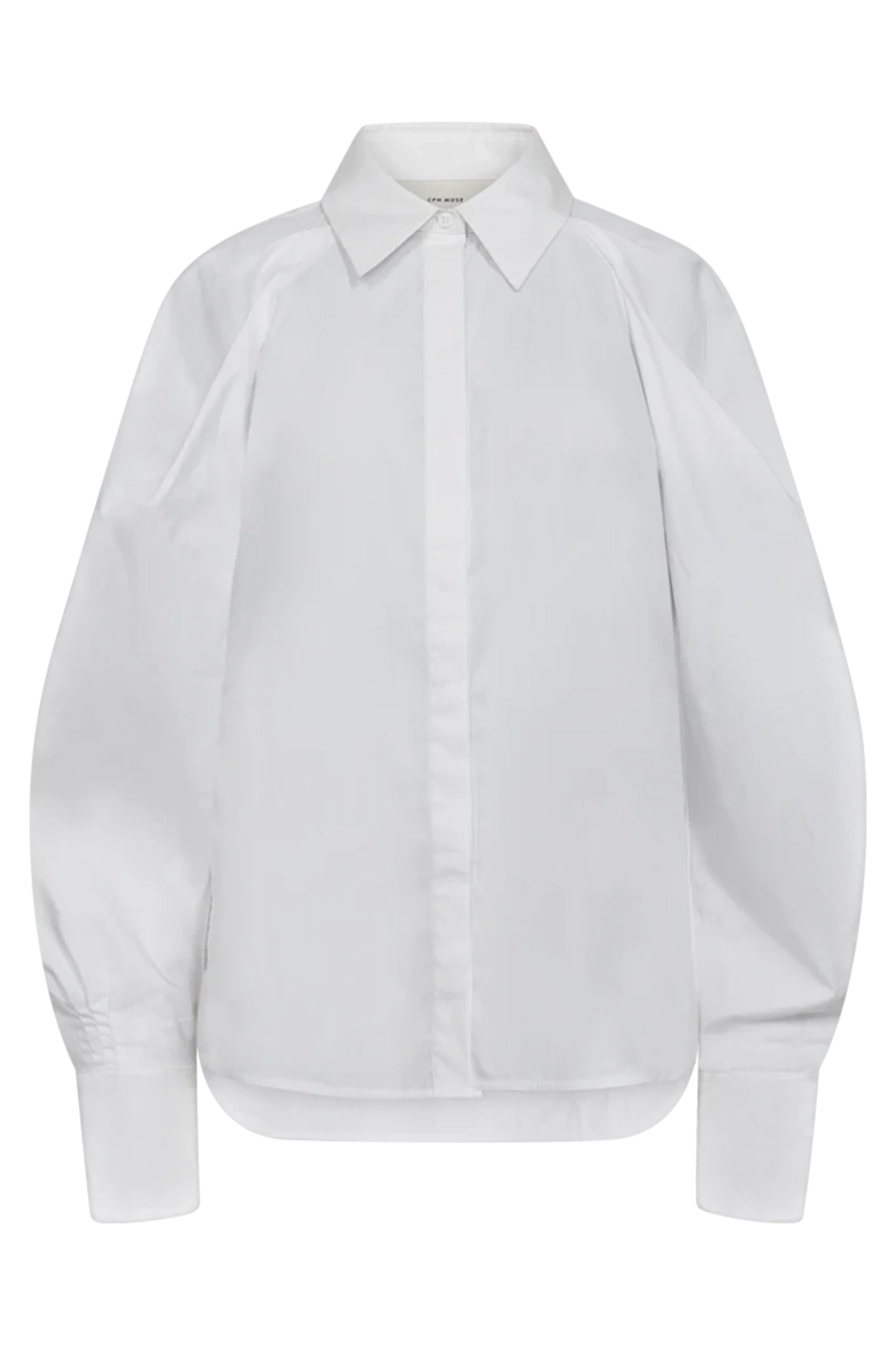 Dames blouse lange mouw wit